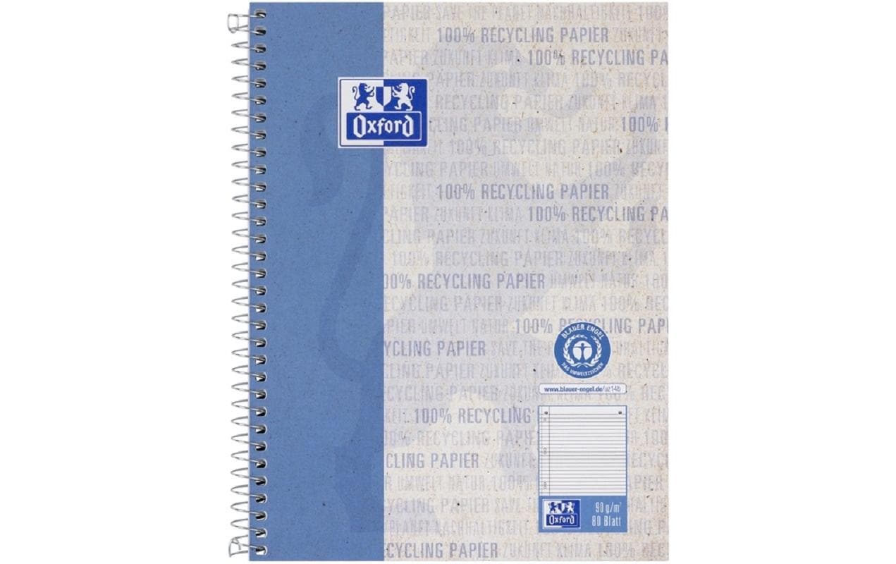 Oxford Notizbuch Collegeblock liniert, A5+, Blau