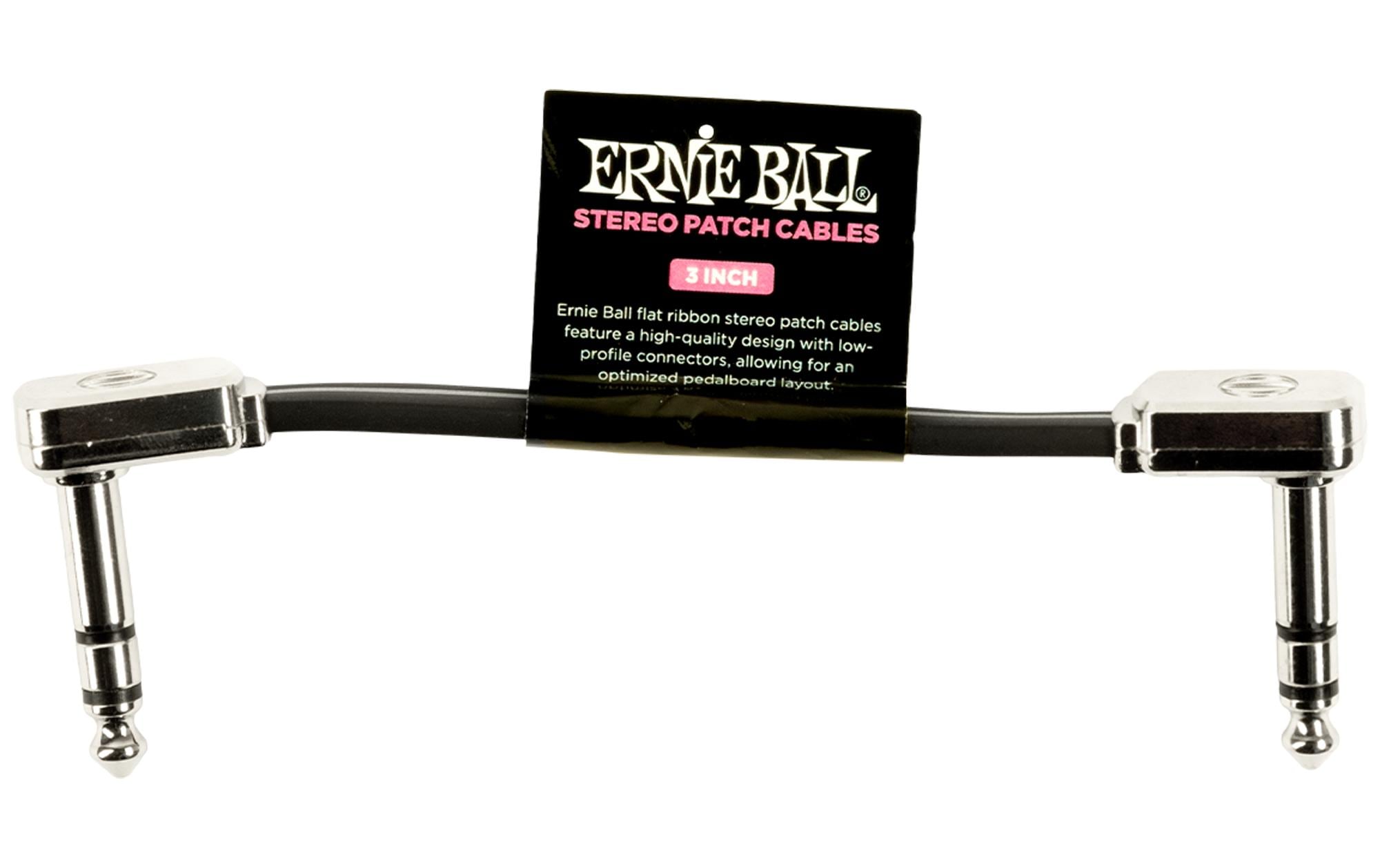Ernie Ball Patch-Kabel 6407 Flat Ribbon – 0.076 m, Schwarz