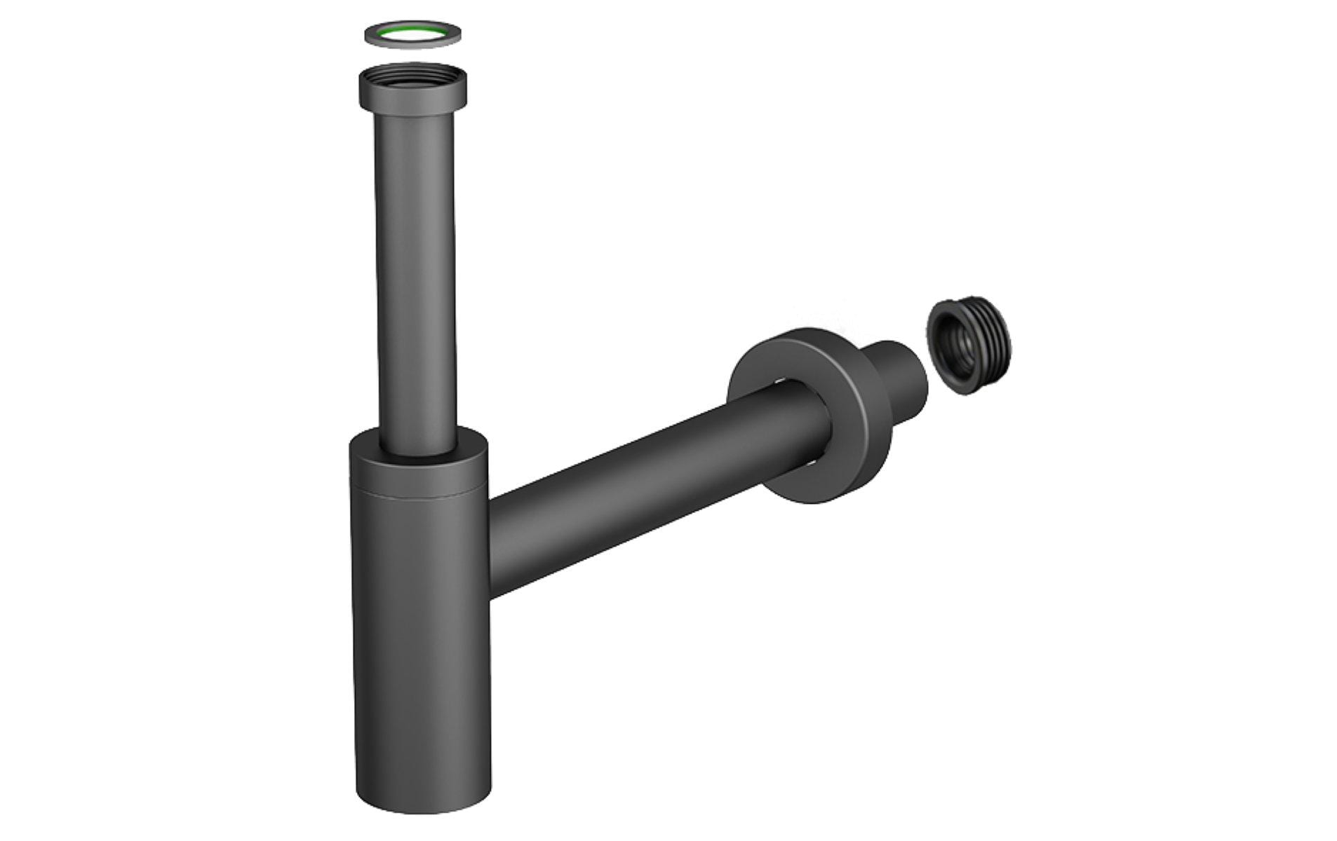 diaqua® Lavabosiphon Profi-Line 1 1/4 x Ø 40 mm, Schwarz