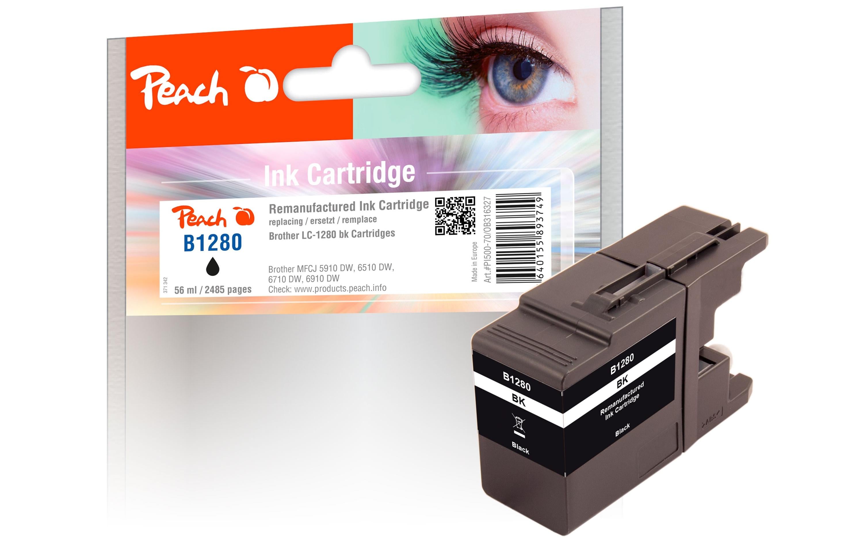 Peach Tinte Brother LC-1280 XL Black