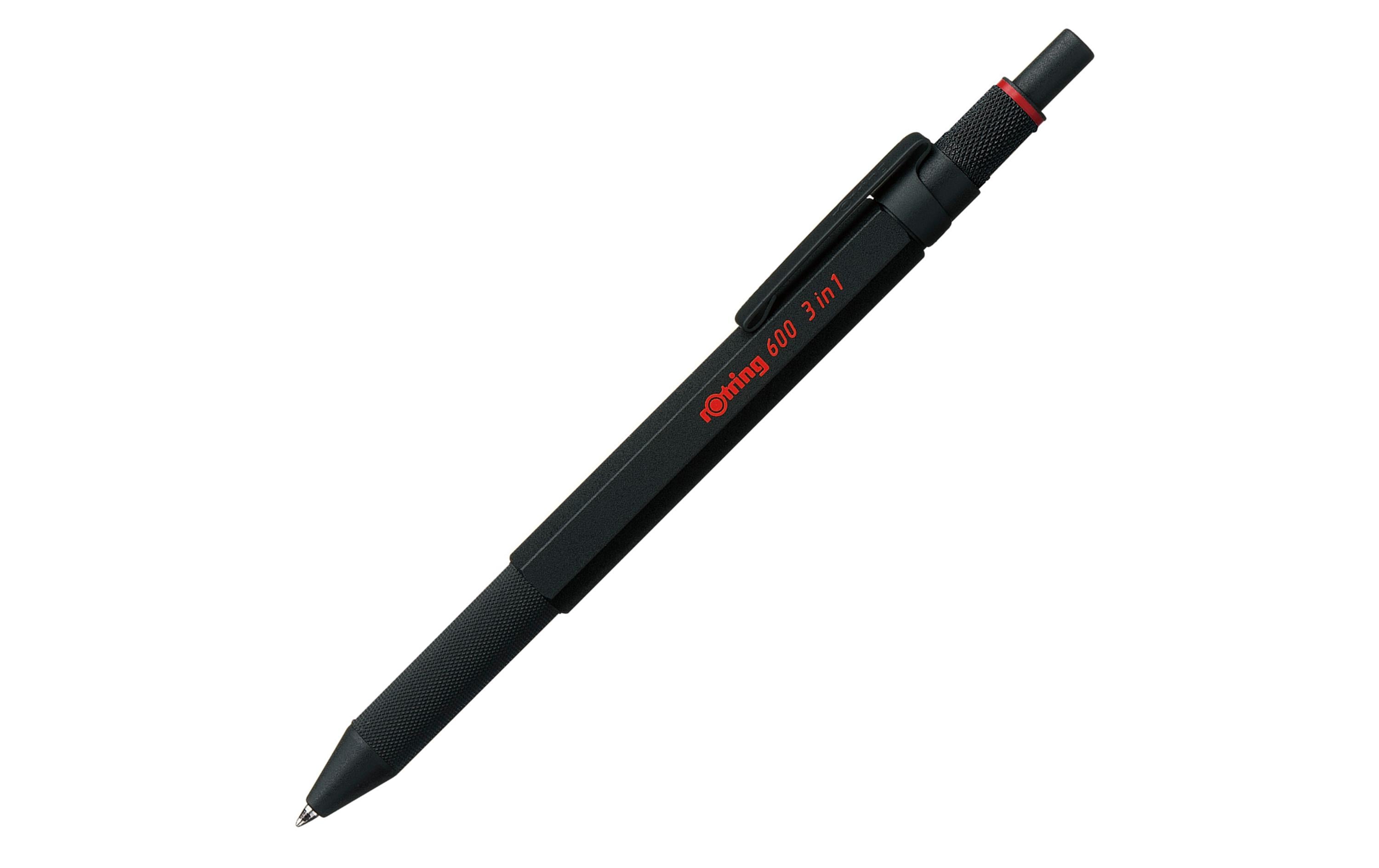 Rotring Kugelschreiber Multipen 600 3 in 1, 0.5 mm, Schwarz