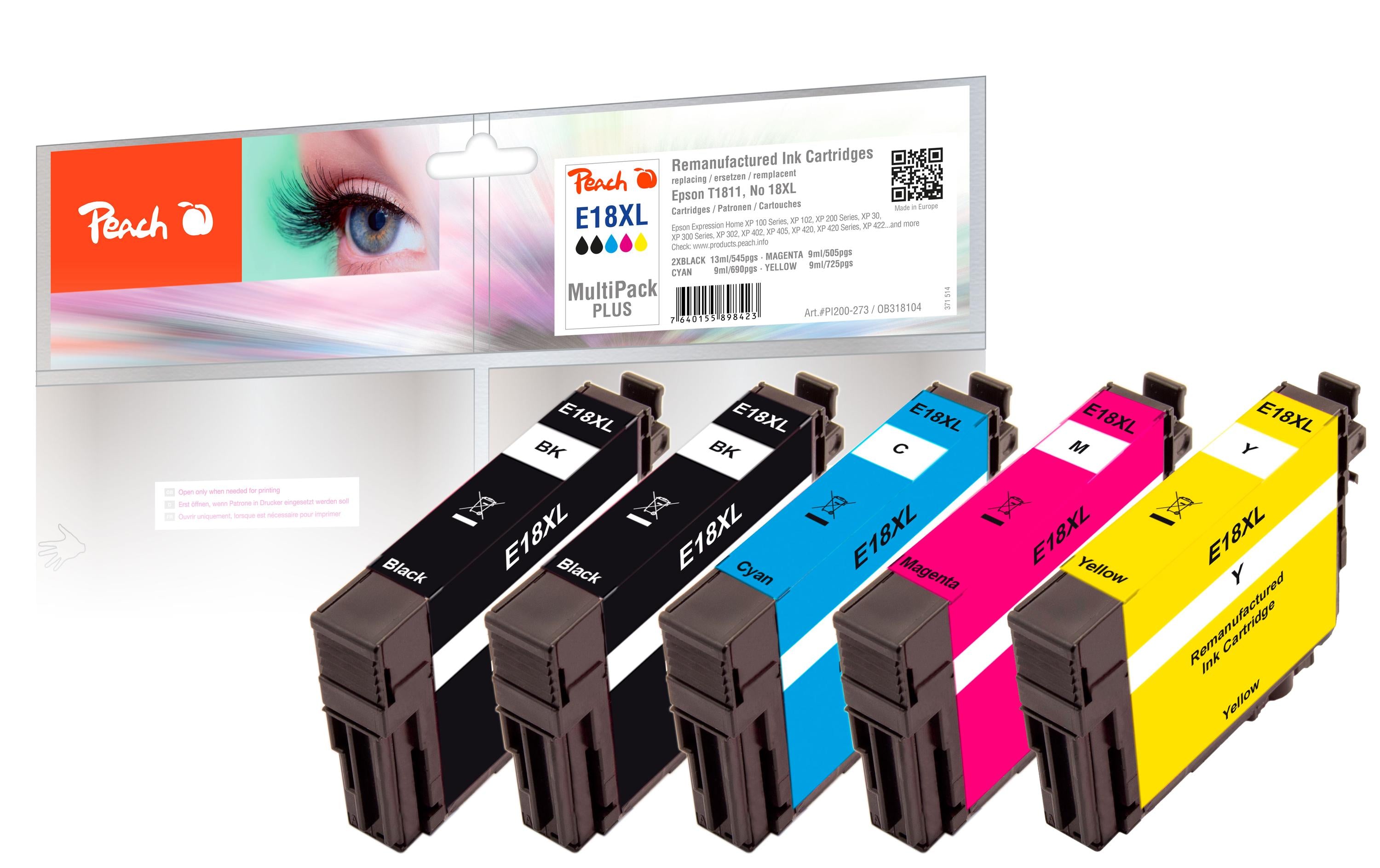 Peach Tinte Epson No. 18XL Multi-Plus Black/Cyan/Magenta/Yellow