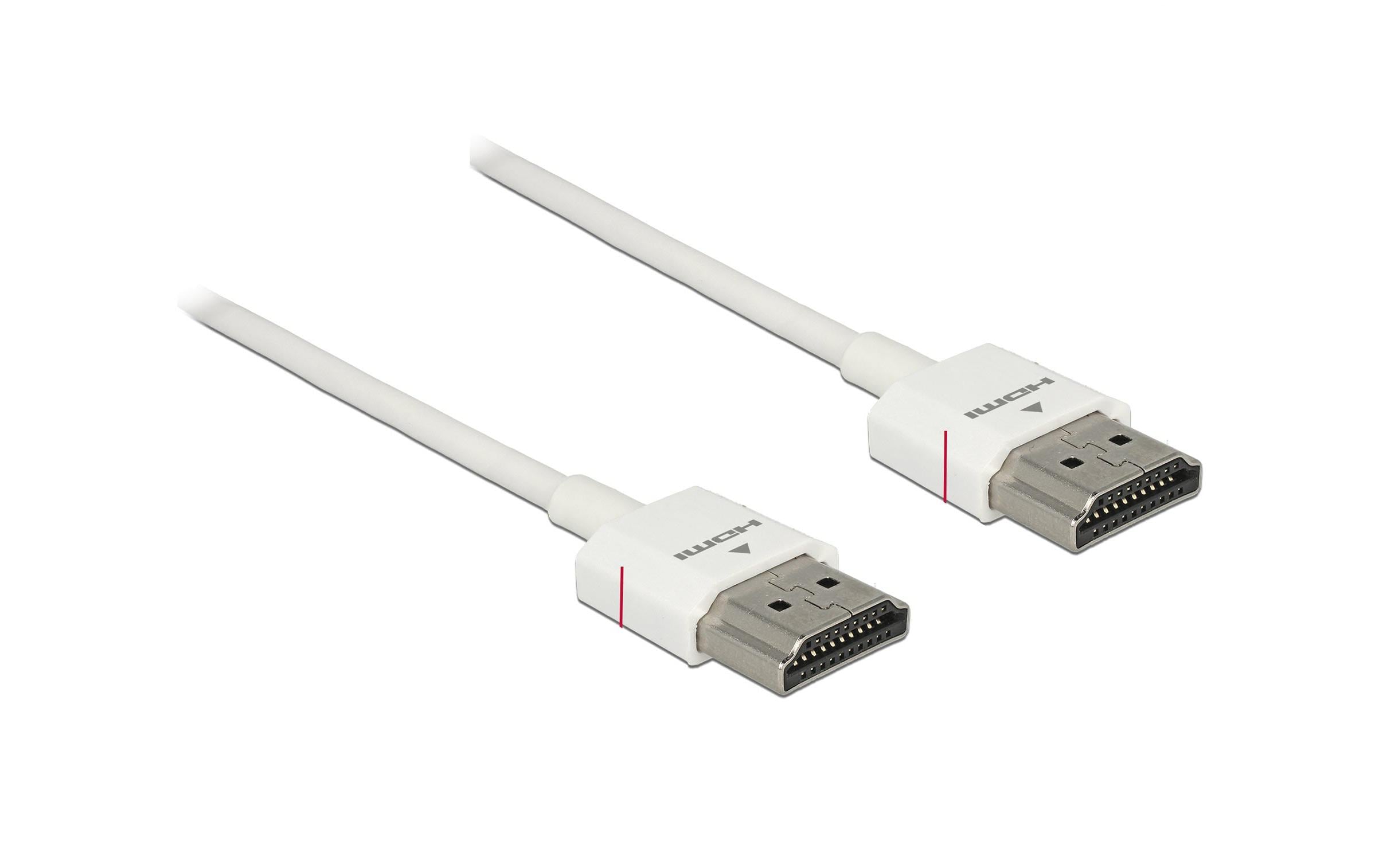 Delock Kabel 4K 60Hz HDMI - HDMI, 2 m, Weiss