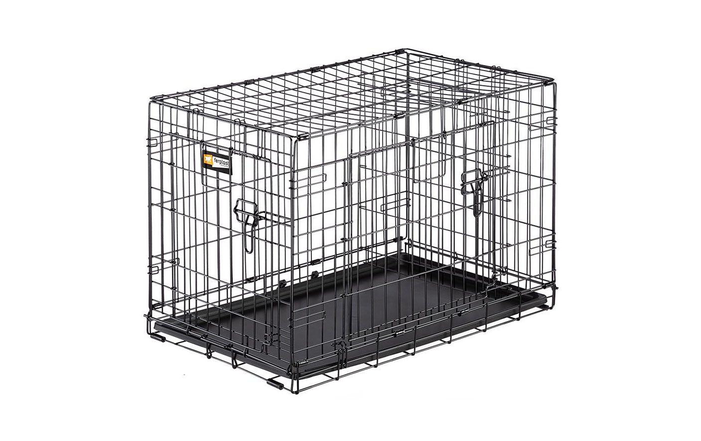 ferplast Transportbox Dog-Inn-75, faltbare Metallbox