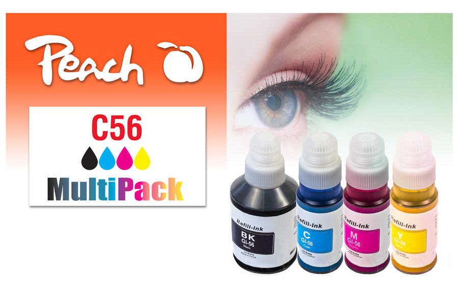 Peach Tinte Canon  CISS GI-56 Multi-Pack C, M, Y, BK