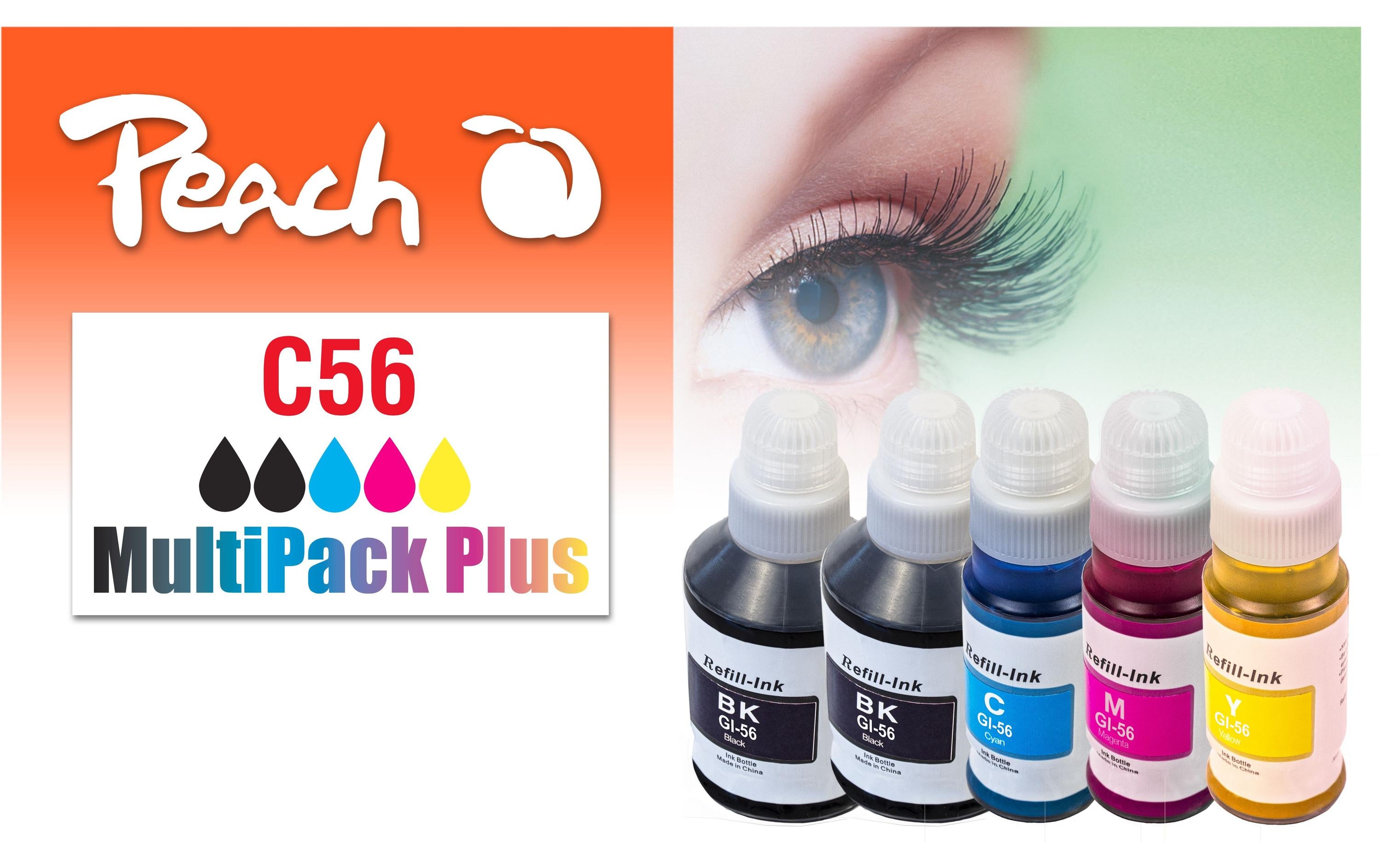 Peach Tinte Canon CISS Gl-56, Multi-Pack+ C/M/Y/2x BK