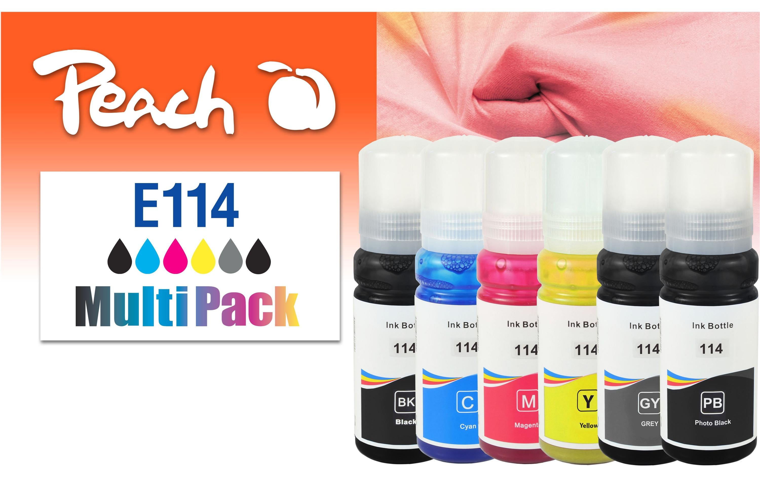Peach Tinte Epson CISS 114 MultiPack C/M/Y/G/FBK/BK