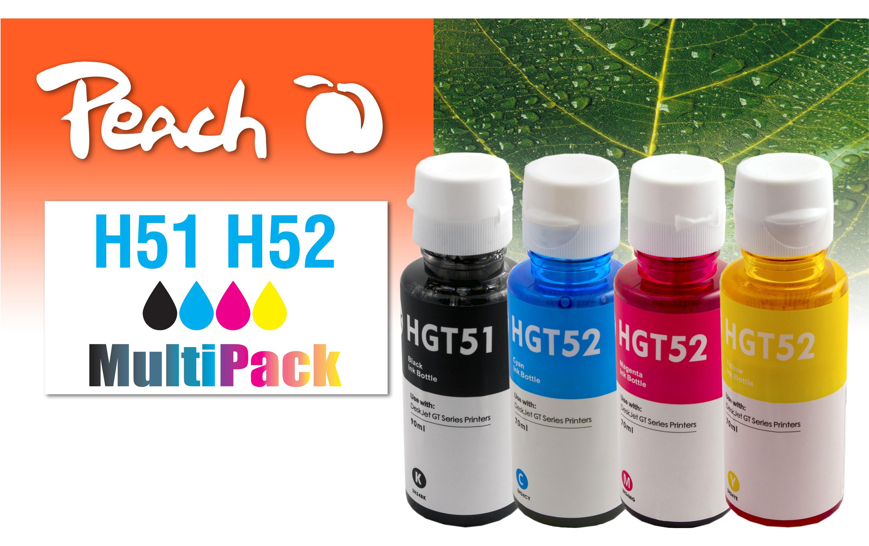 Peach Tinte HP CISS GT51/52 Multi-Pack C/M/Y/BK