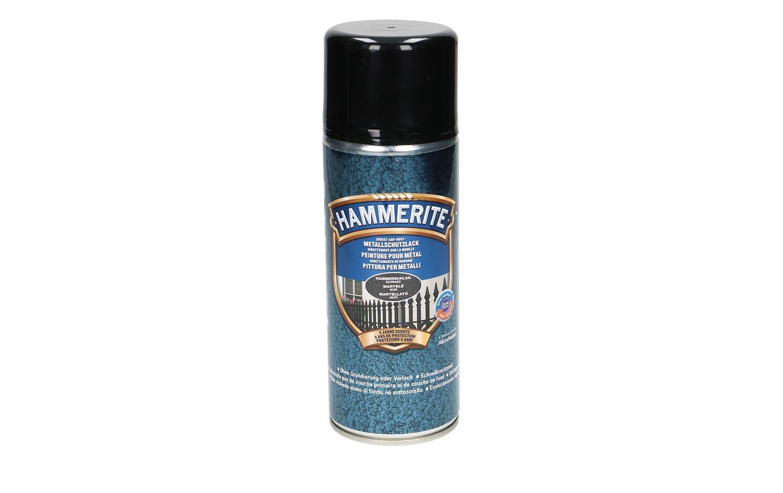 Hammerite Metall-Schutzlack HS Schwarz, 400 ml