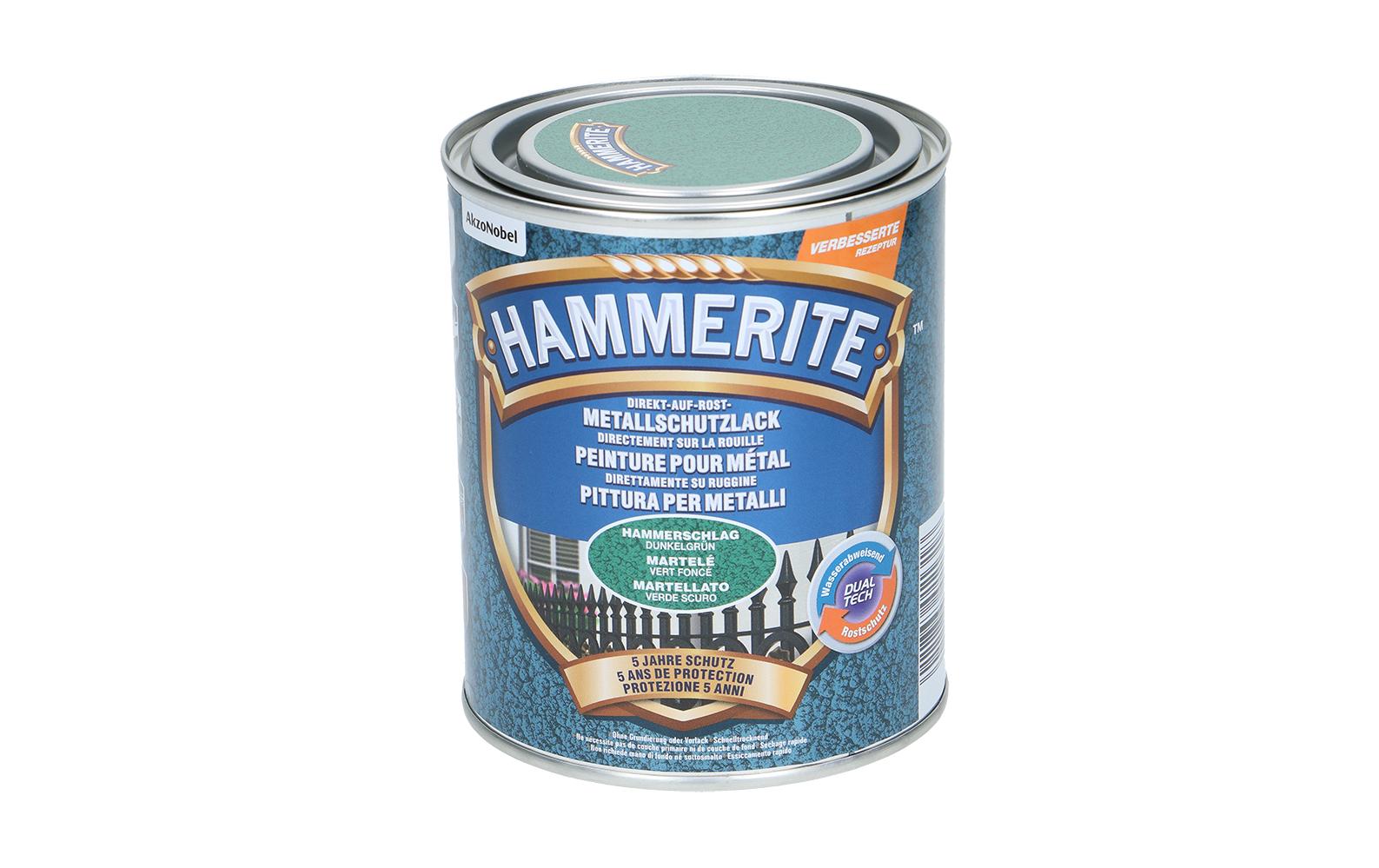 Hammerite Metall-Schutzlack HS Dunkelgrün, 750 ml
