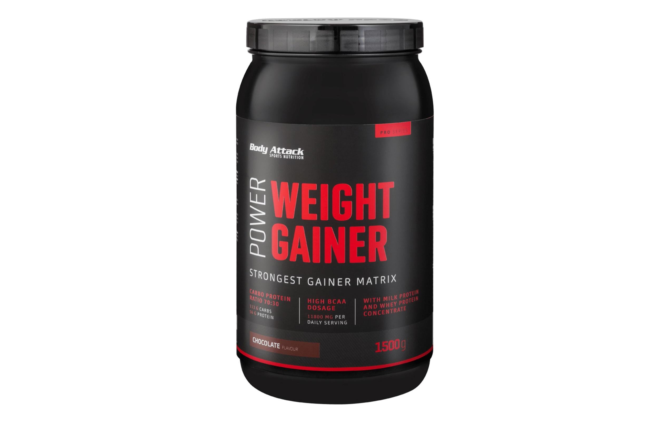 Body Attack Pulver Power Weight Gainer Schokolade 1500 g