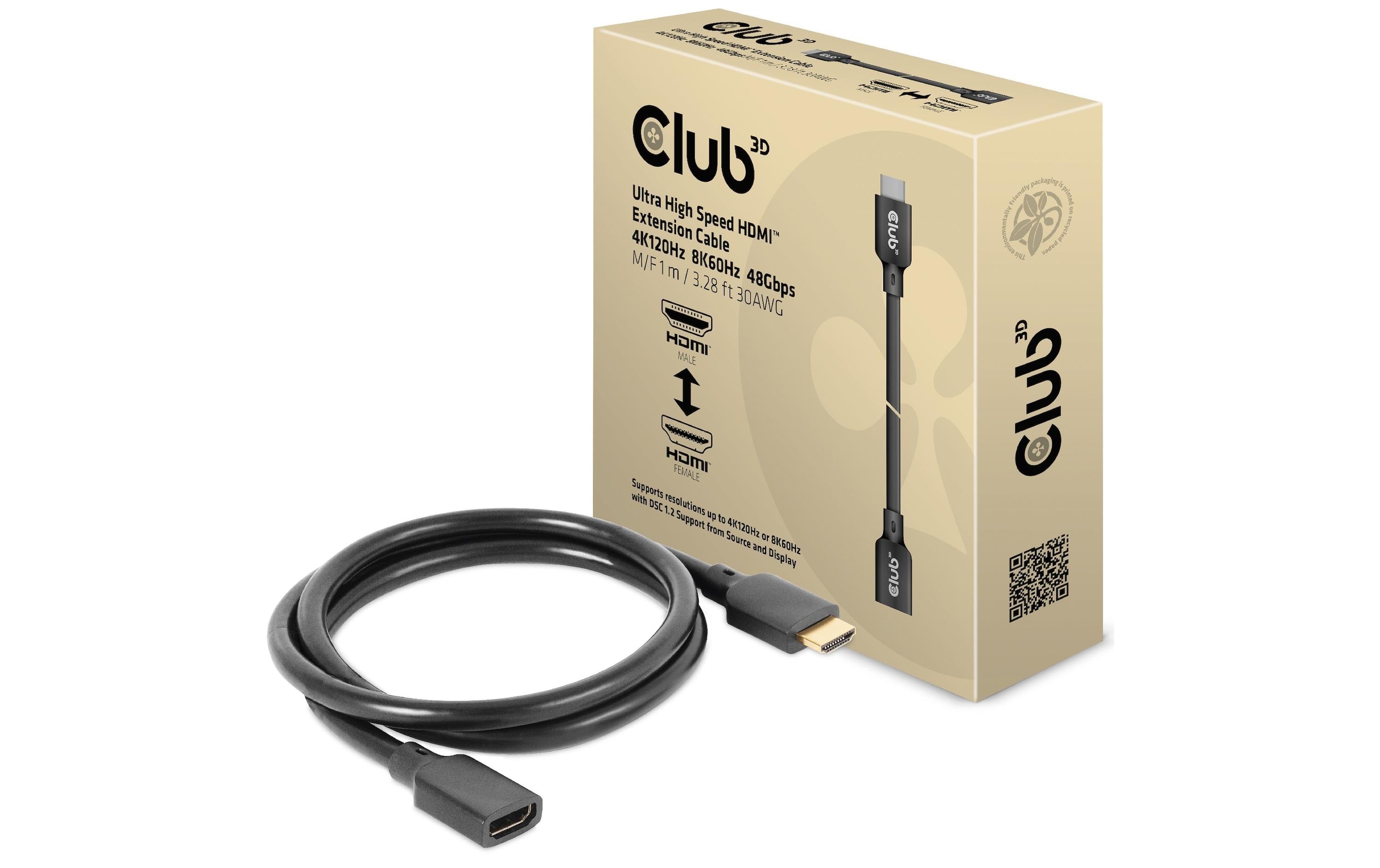 Club 3D Verlängerungskabel CAC-1322 HDMI - HDMI, 1 m