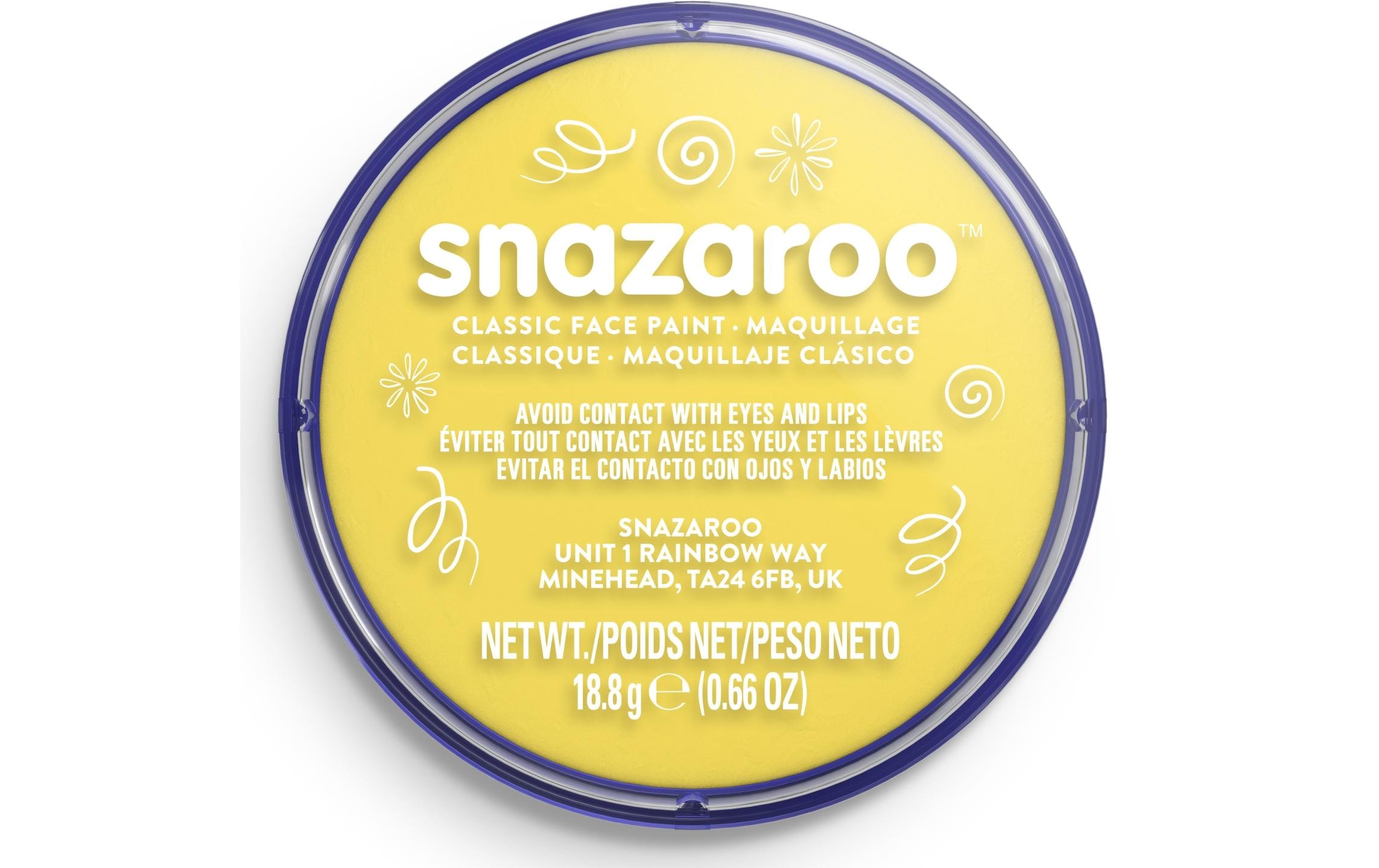 Snazaroo Schminkfarbe Blister 18 ml, Leuchtgelb