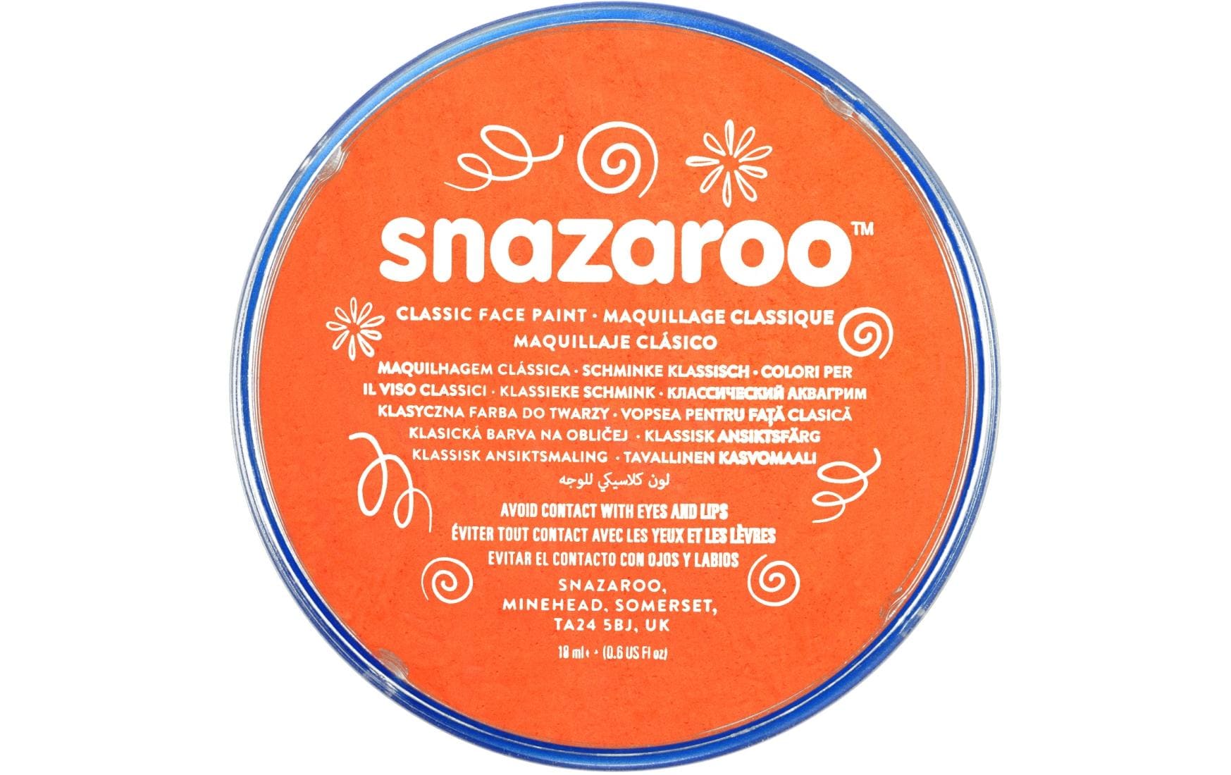 Snazaroo Schminkfarbe Blister 18 ml, Orange