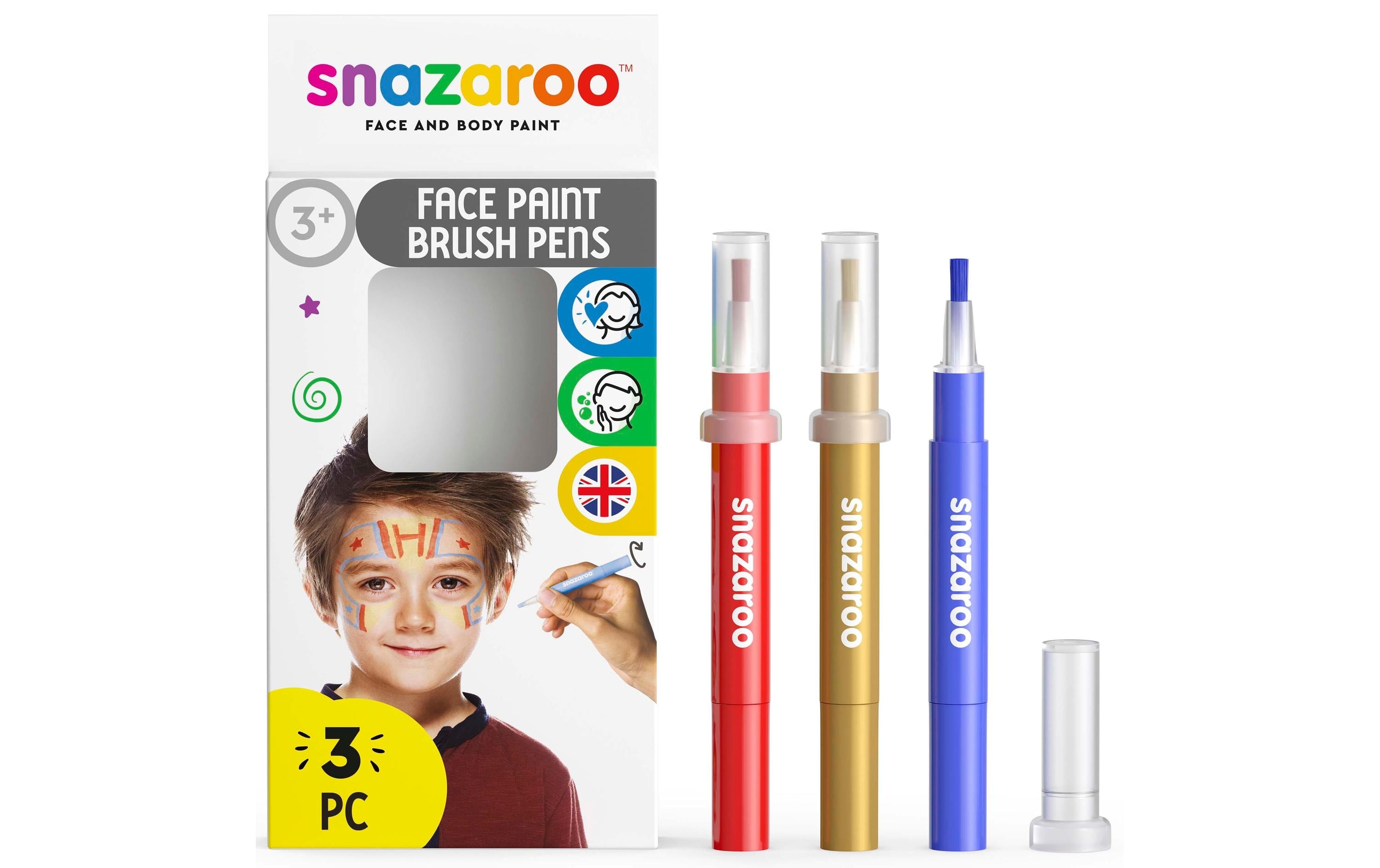 Snazaroo Zubehör Pinselstift Set 1 Abenteuer, 3 Stück