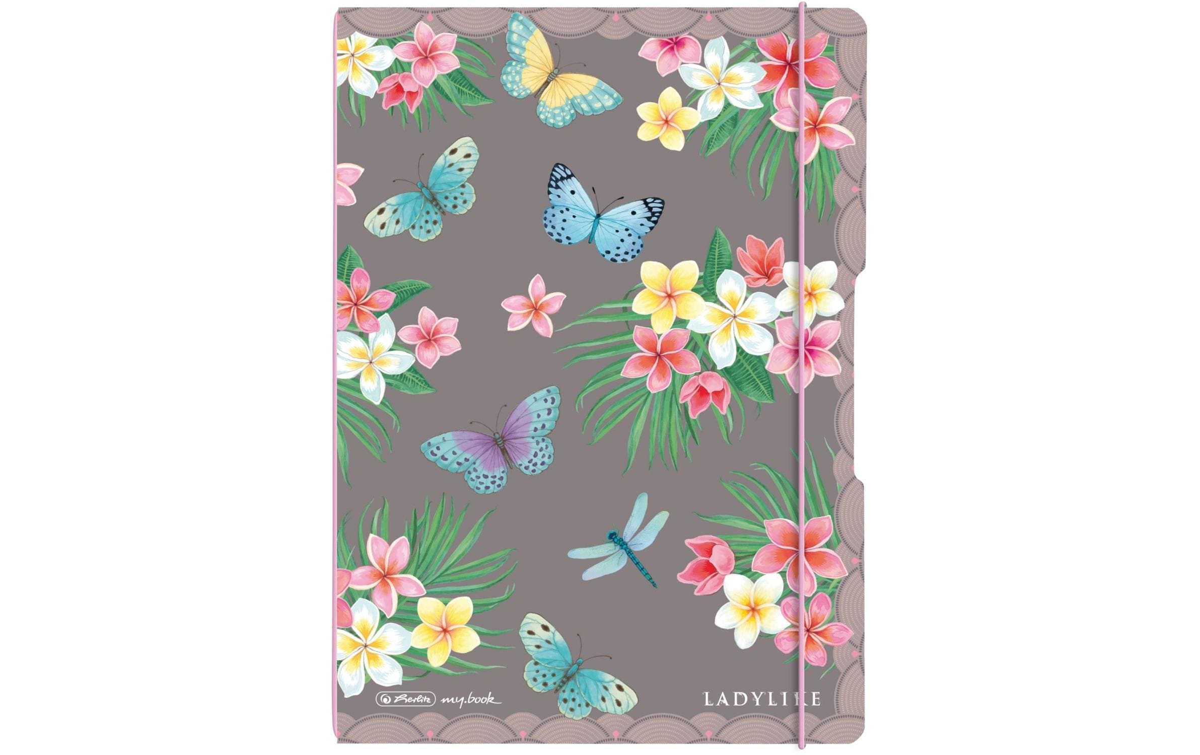 Herlitz Notizheft Ladylike Jungle A4, 2 x 40 S., liniert/kariert
