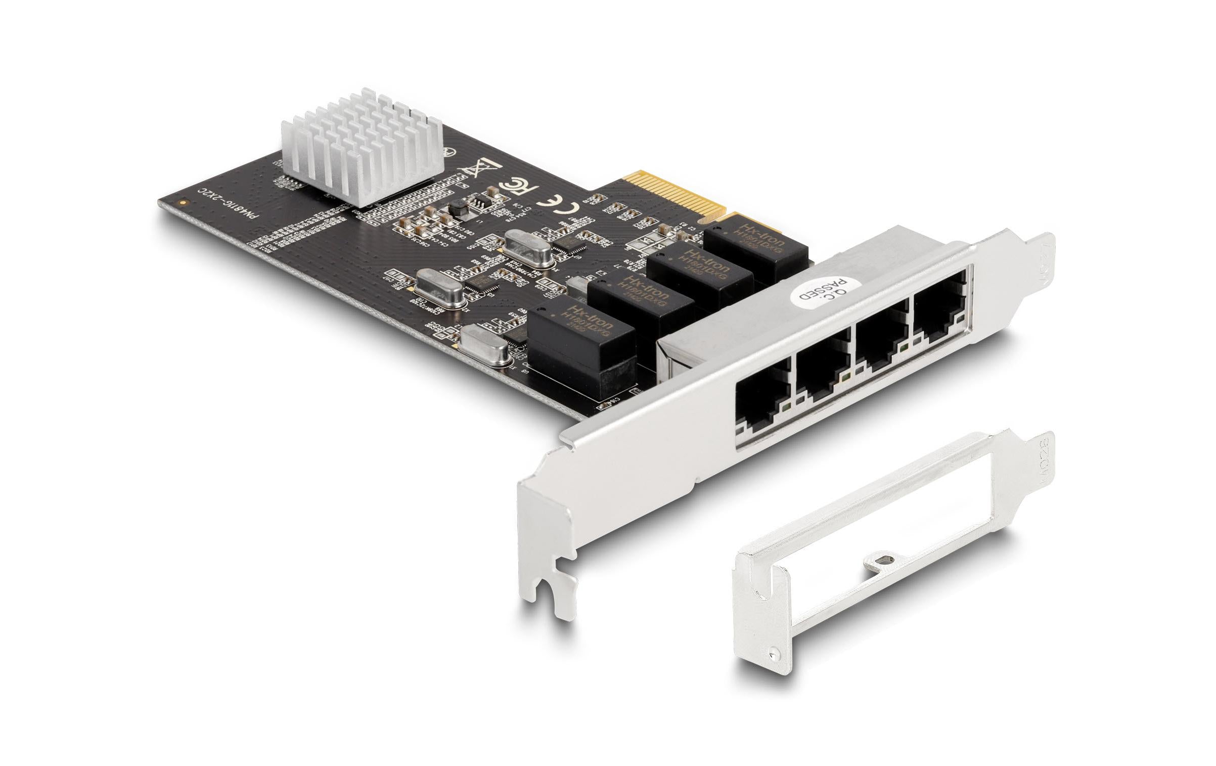 Delock Netzwerkkarte 4x RJ45 1Gbps, PCI-Express x4