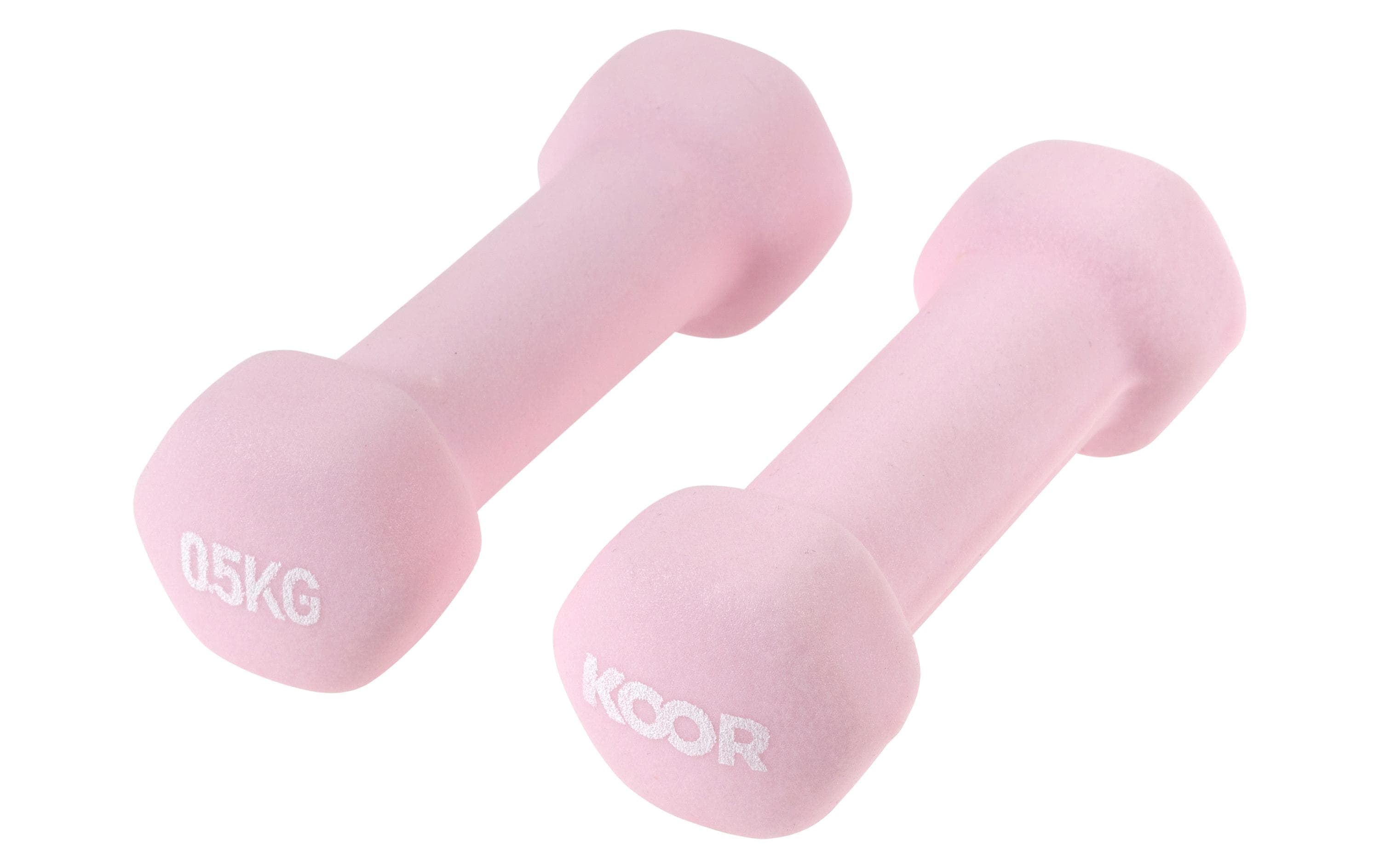 KOOR Kurzhantel-Set 0.5 kg, Rosa