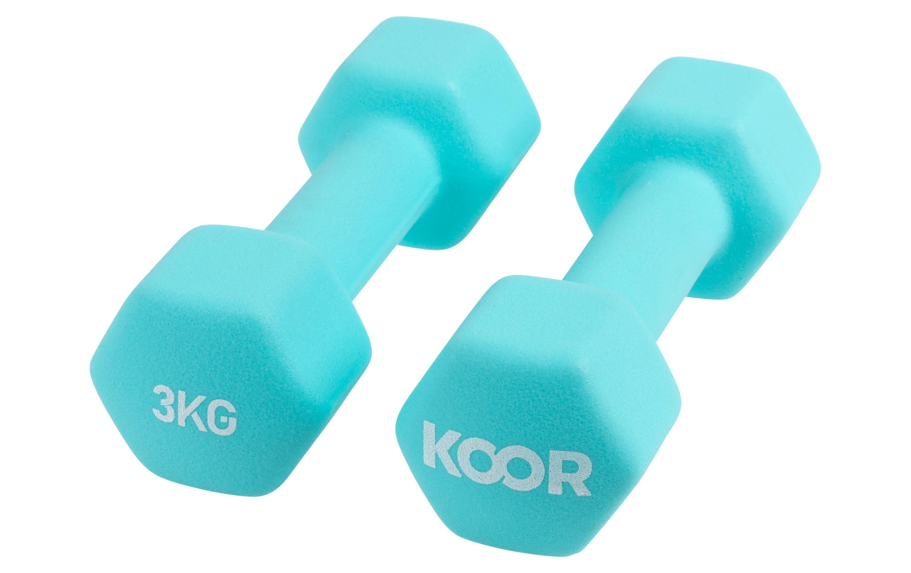 KOOR Kurzhantel-Set 3 kg, Blau