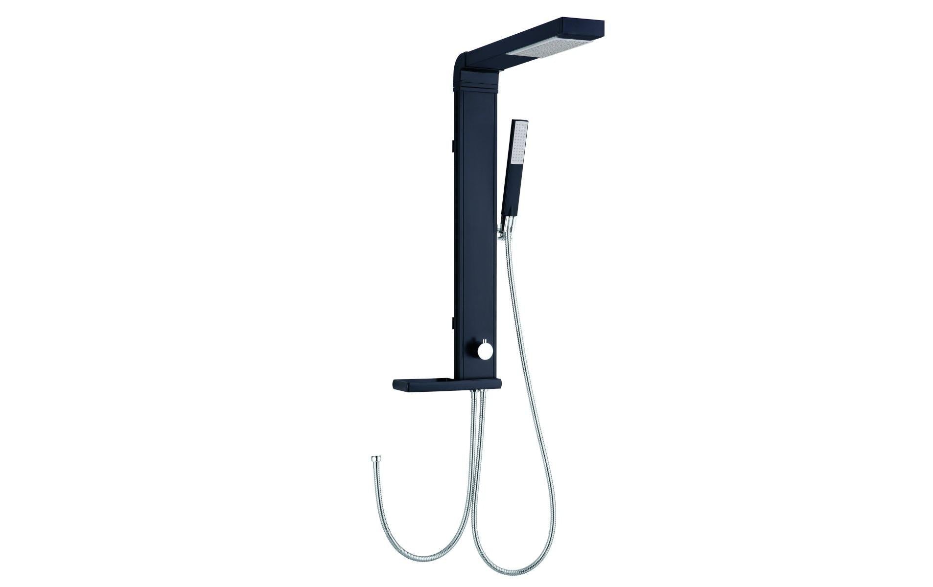 diaqua® Duschpaneel Linus Aluminium Schwarz