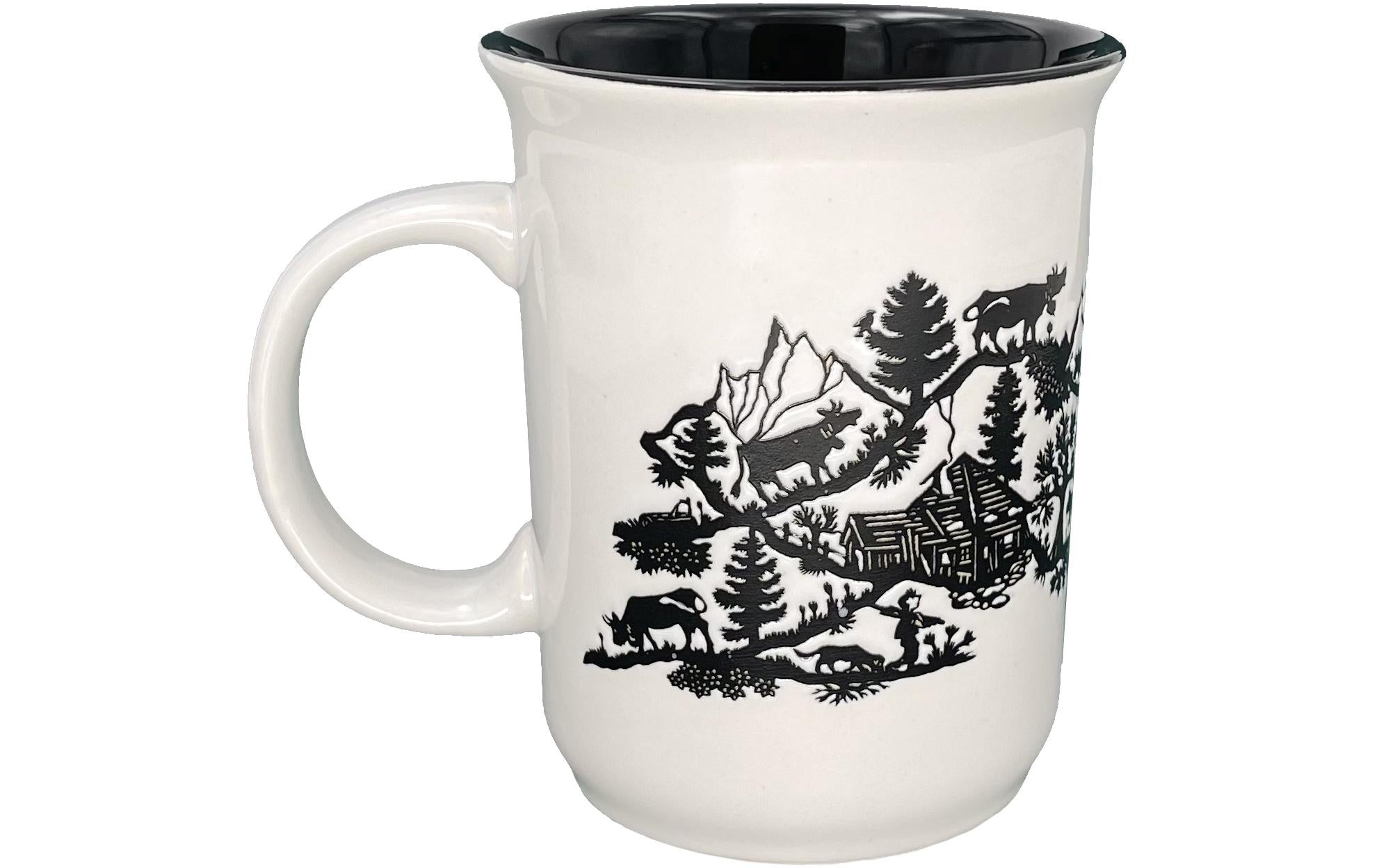 Heidi Cheese Line Kaffeetasse Cut 350 ml, 1 Stück, Weiss