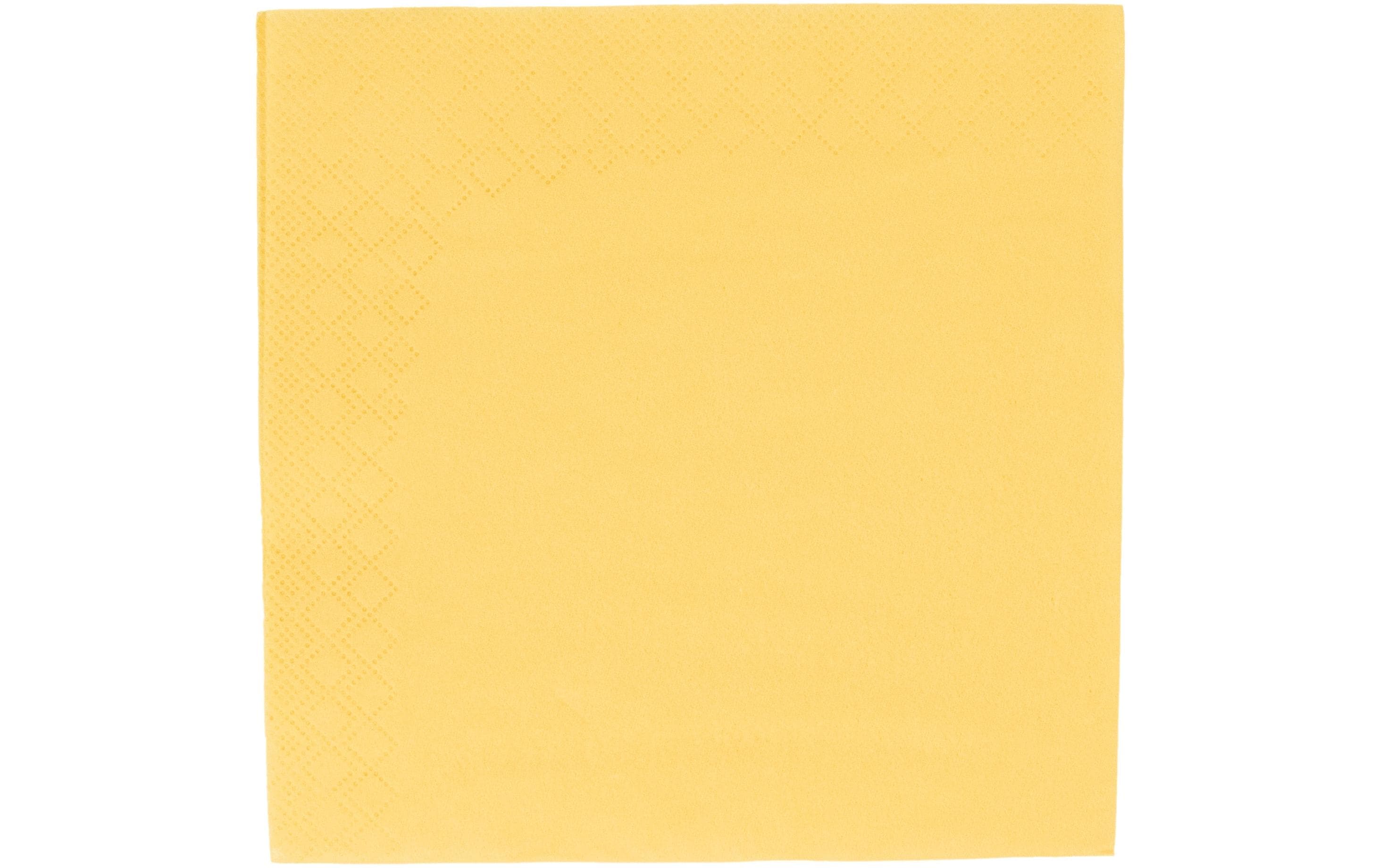ELCO Papierservietten 33 cm x 33 cm, 100 Stück, Gelb