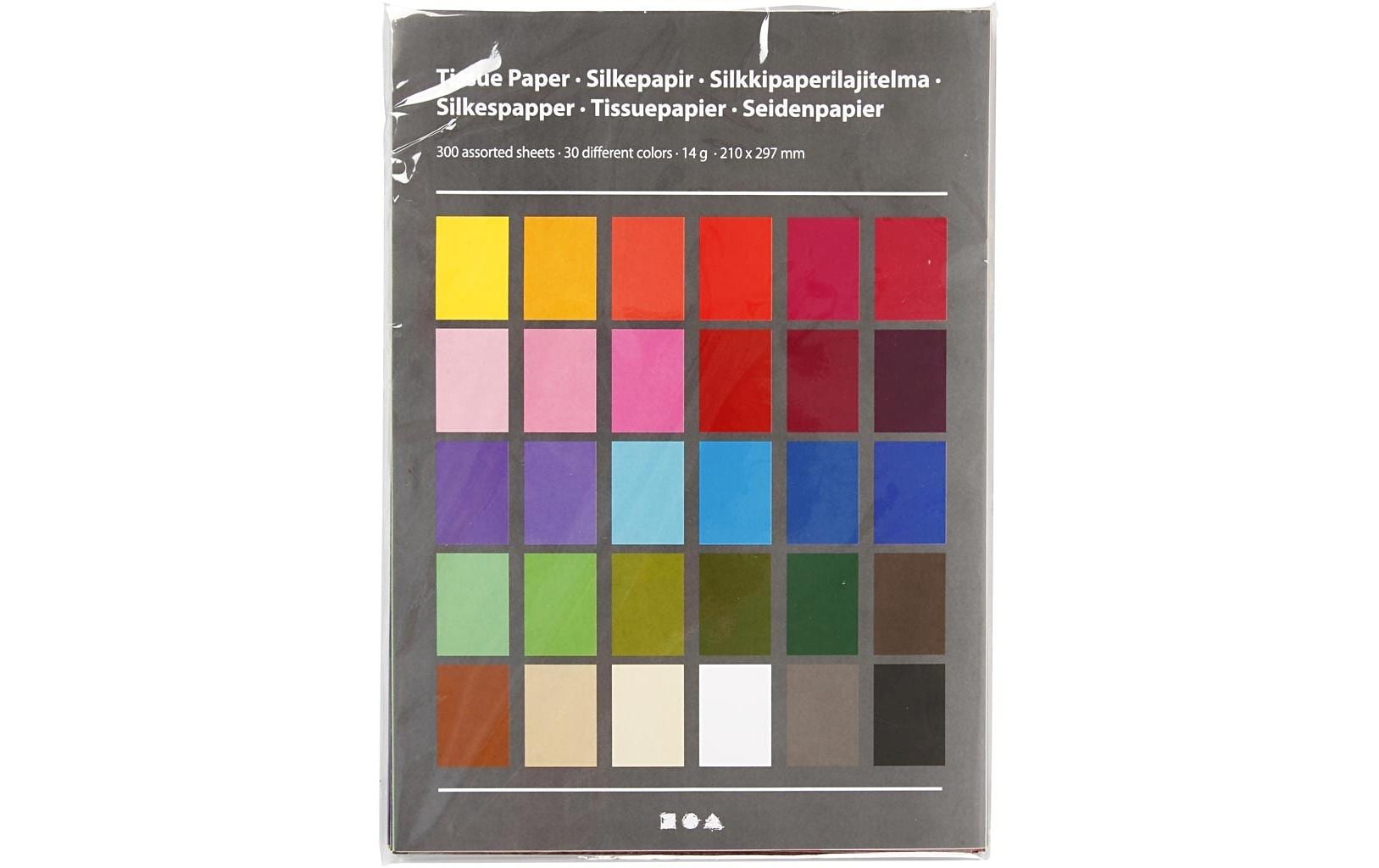 Creativ Company Seidenpapier A4, 300 Blatt, Mehrfarbig