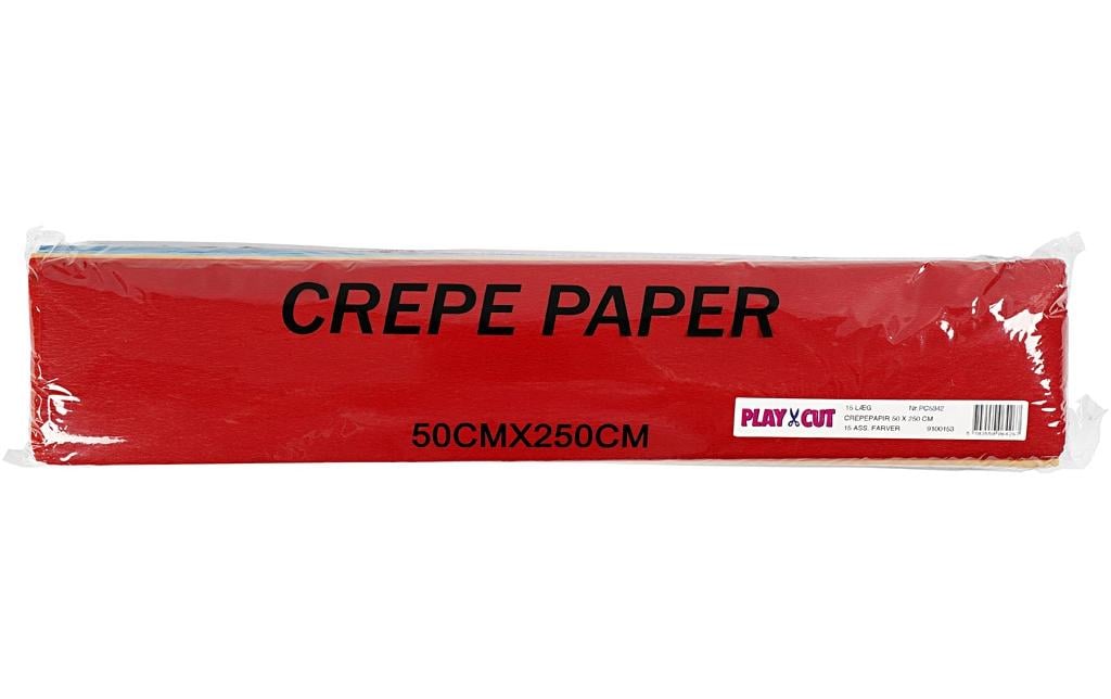 Creativ Company Krepppapier 50 cm x 2.5 m,  15 Stück, Mehrfarbig