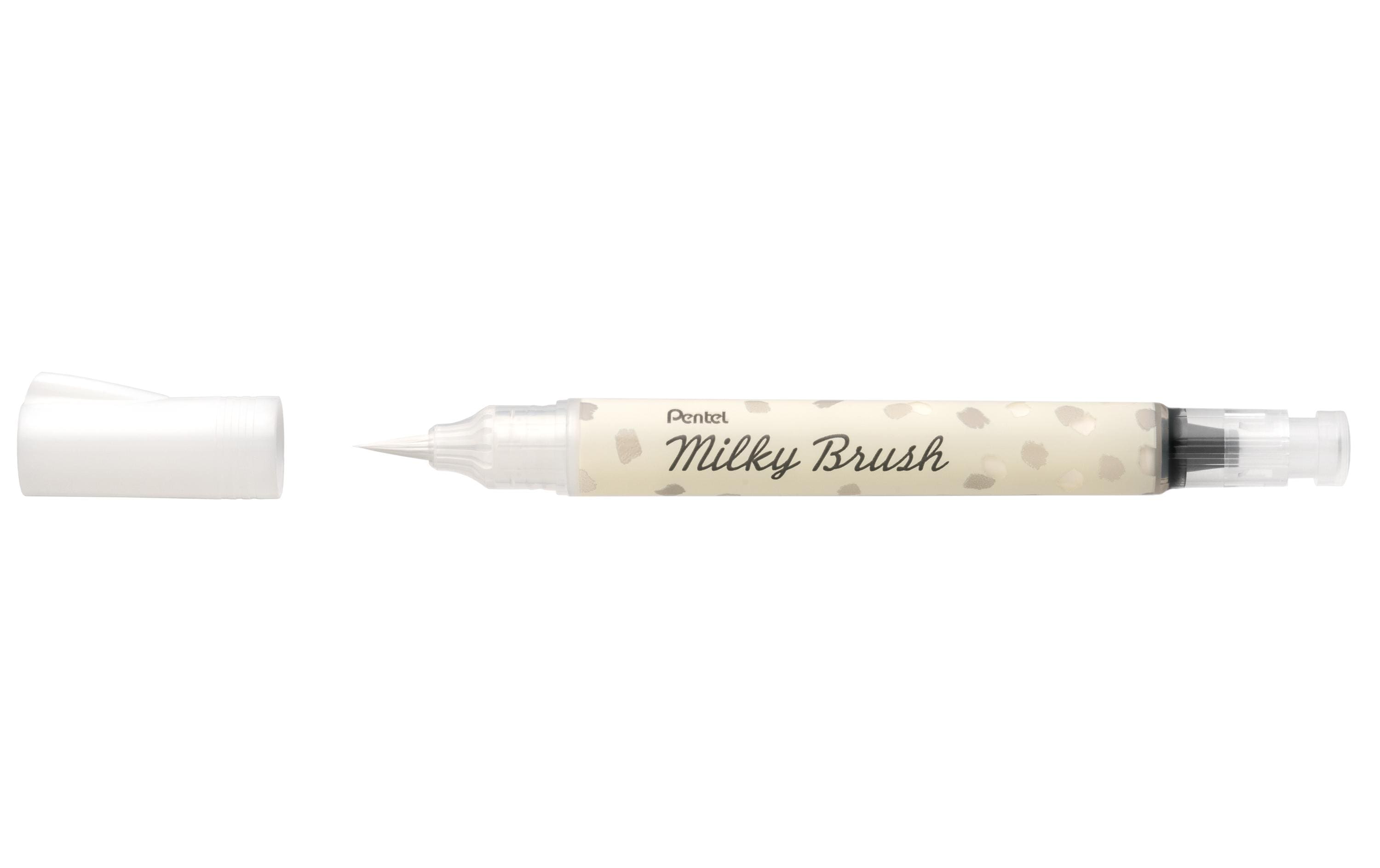pentel Pinselschreiber Milky Brush Weiss