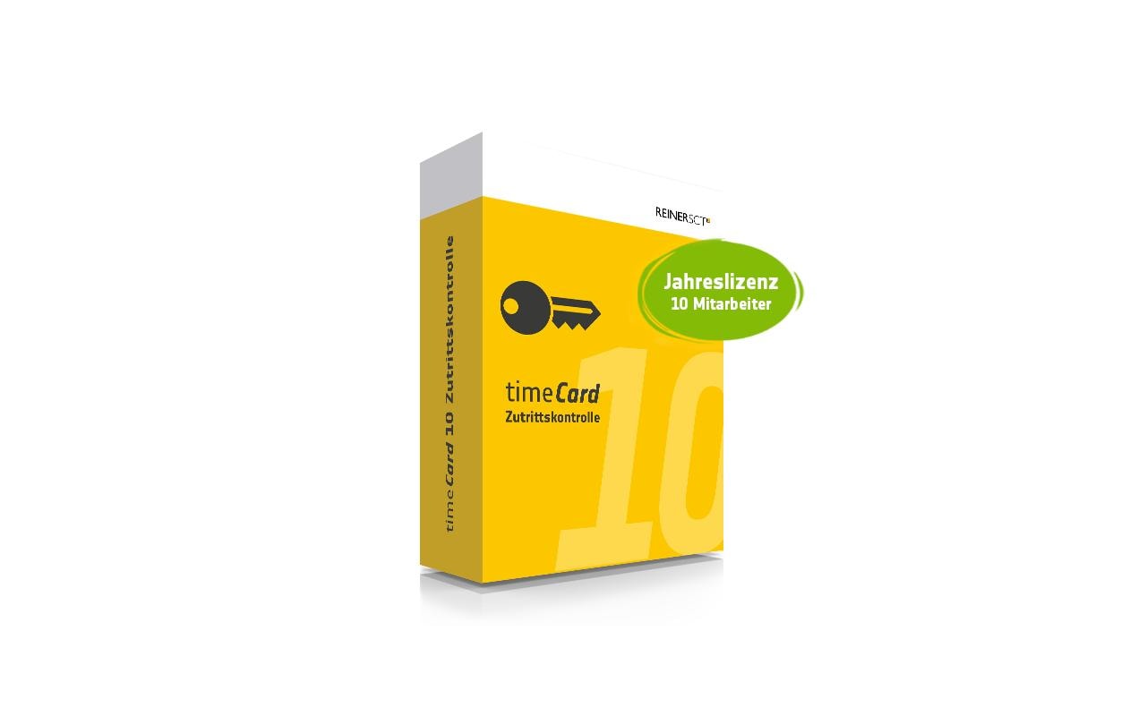 Reiner SCT Zutrittskontrolle timeCard 10 AC 1 Jahr für 10 Mitarbeiter