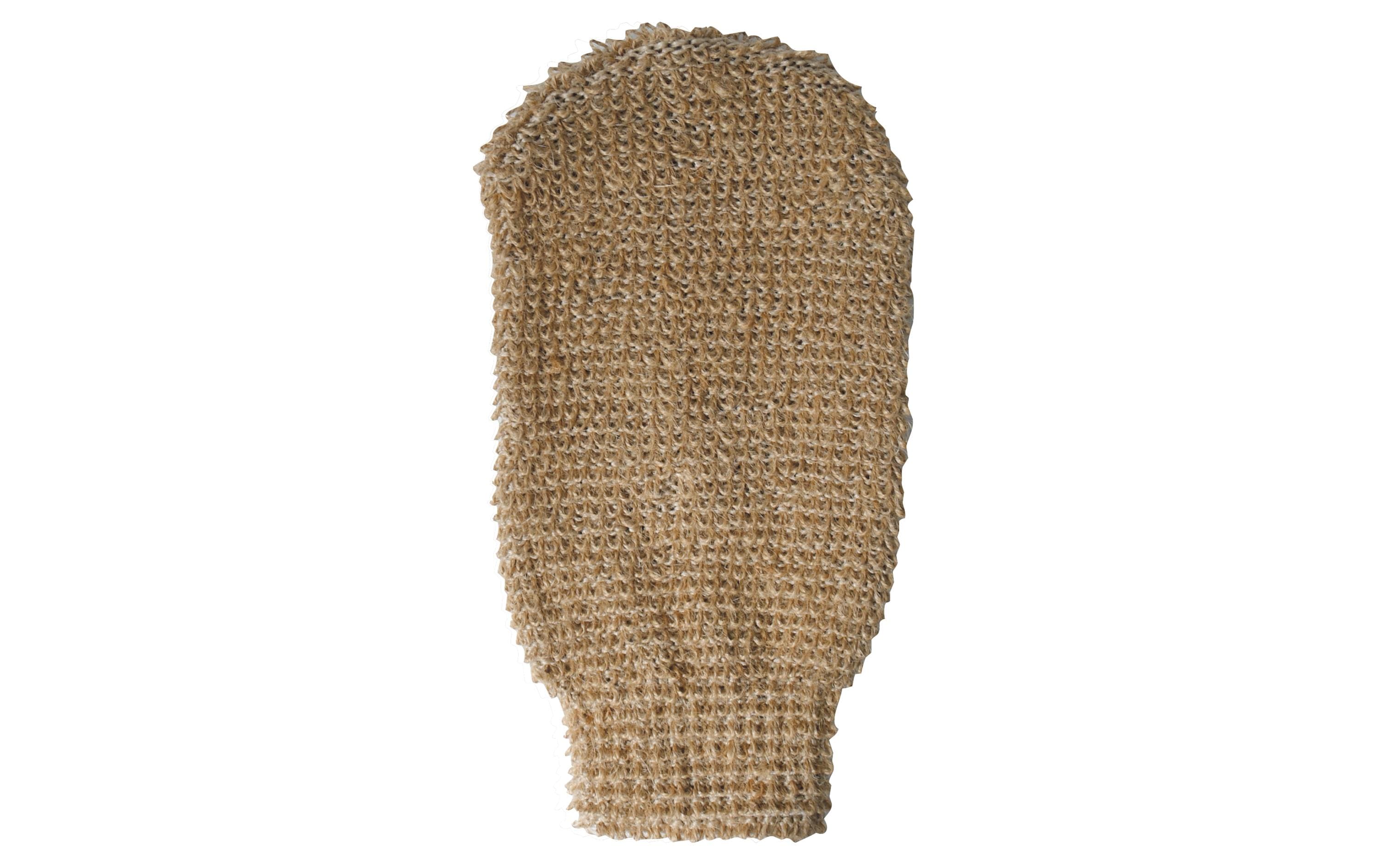 MSV Peelinghandschuh aus Jute 25.5 x 11.5 cm, Braun