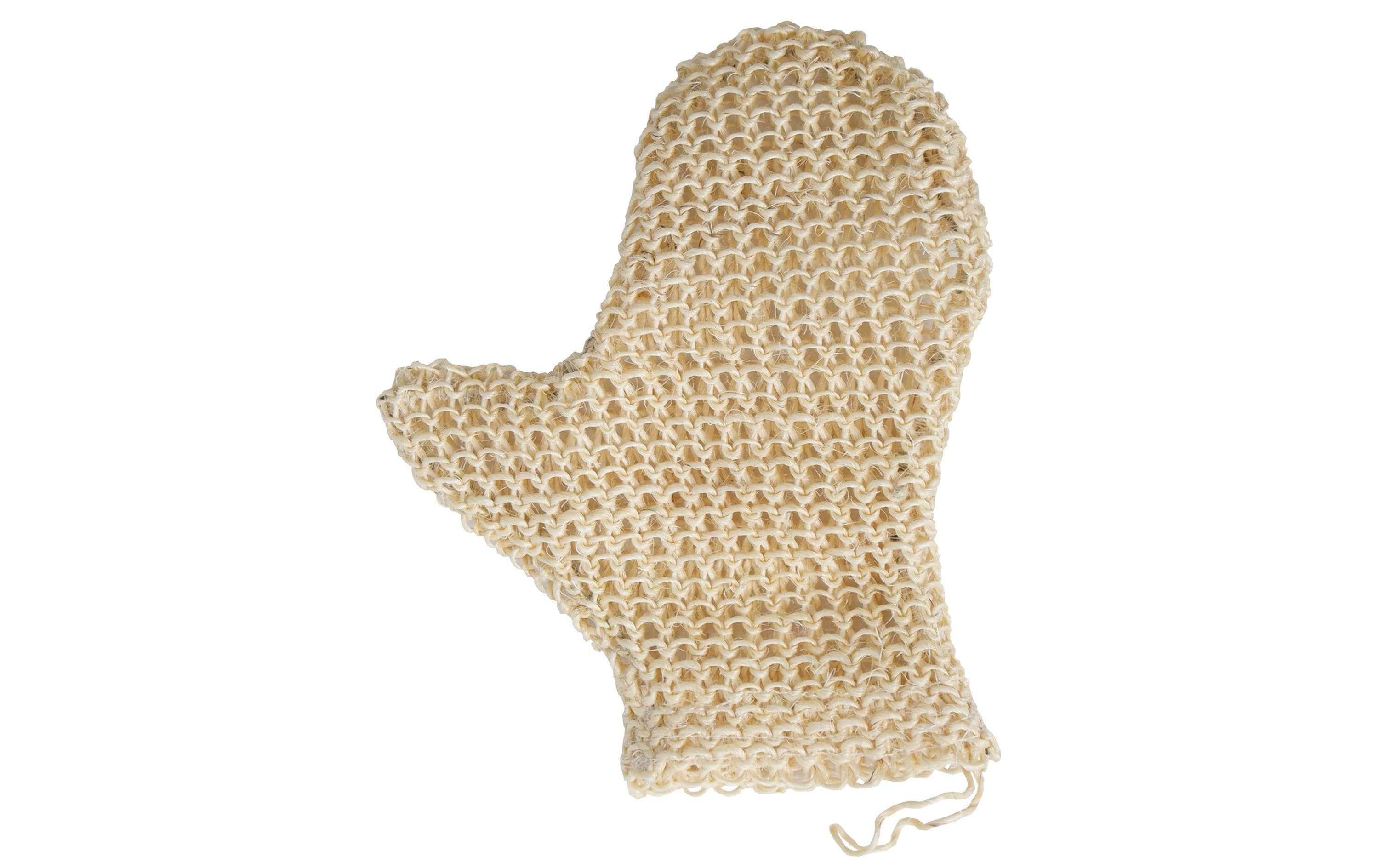 MSV Peelinghandschuh aus Sisal 25 x 16 cm, Weiss