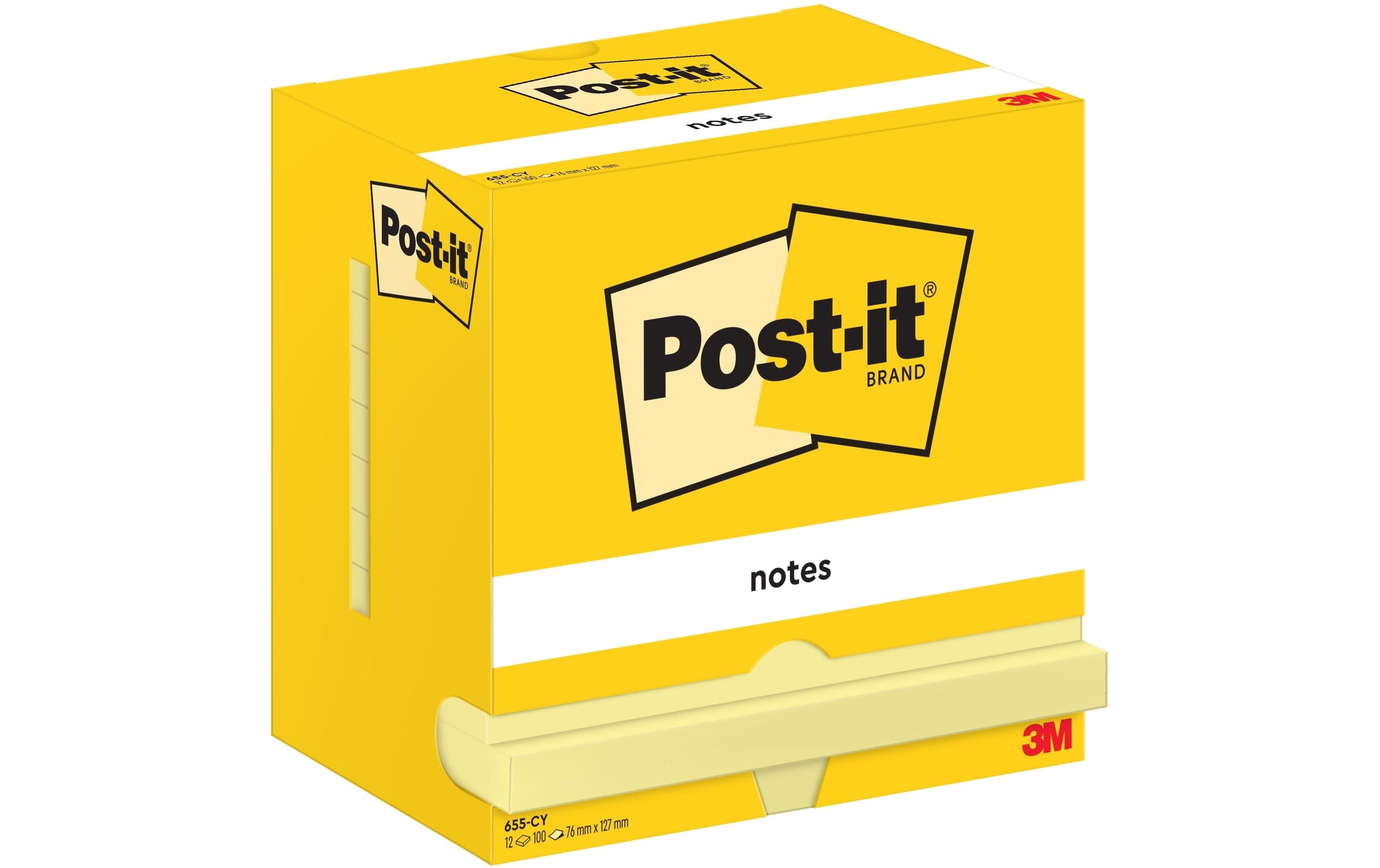 Post-it Notizzettel 127 x 76 mm, Gelb, 12 Blöcke
