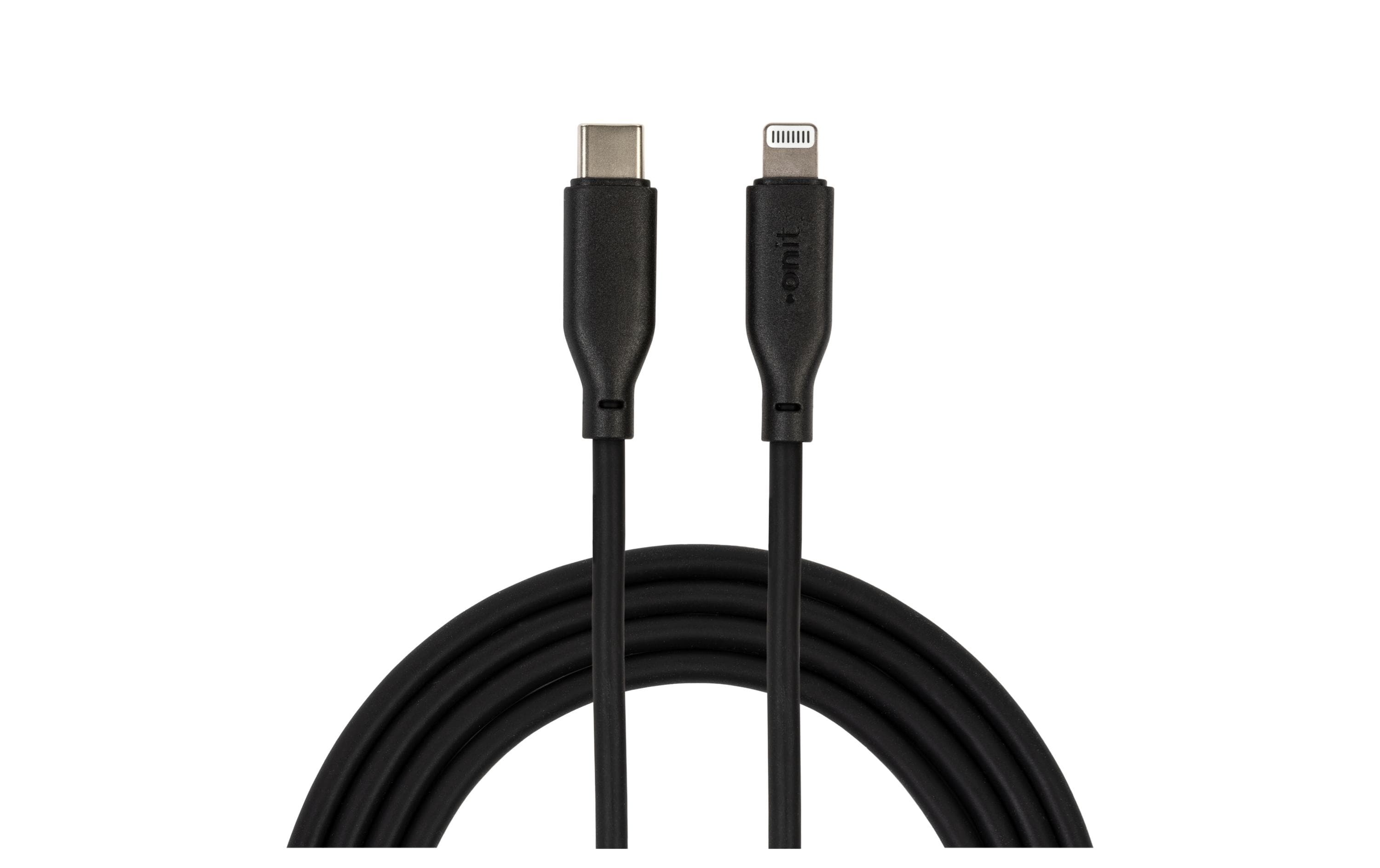 onit USB 2.0-Kabel Silikon MFi USB C - Lightning 1.5 m, Schwarz