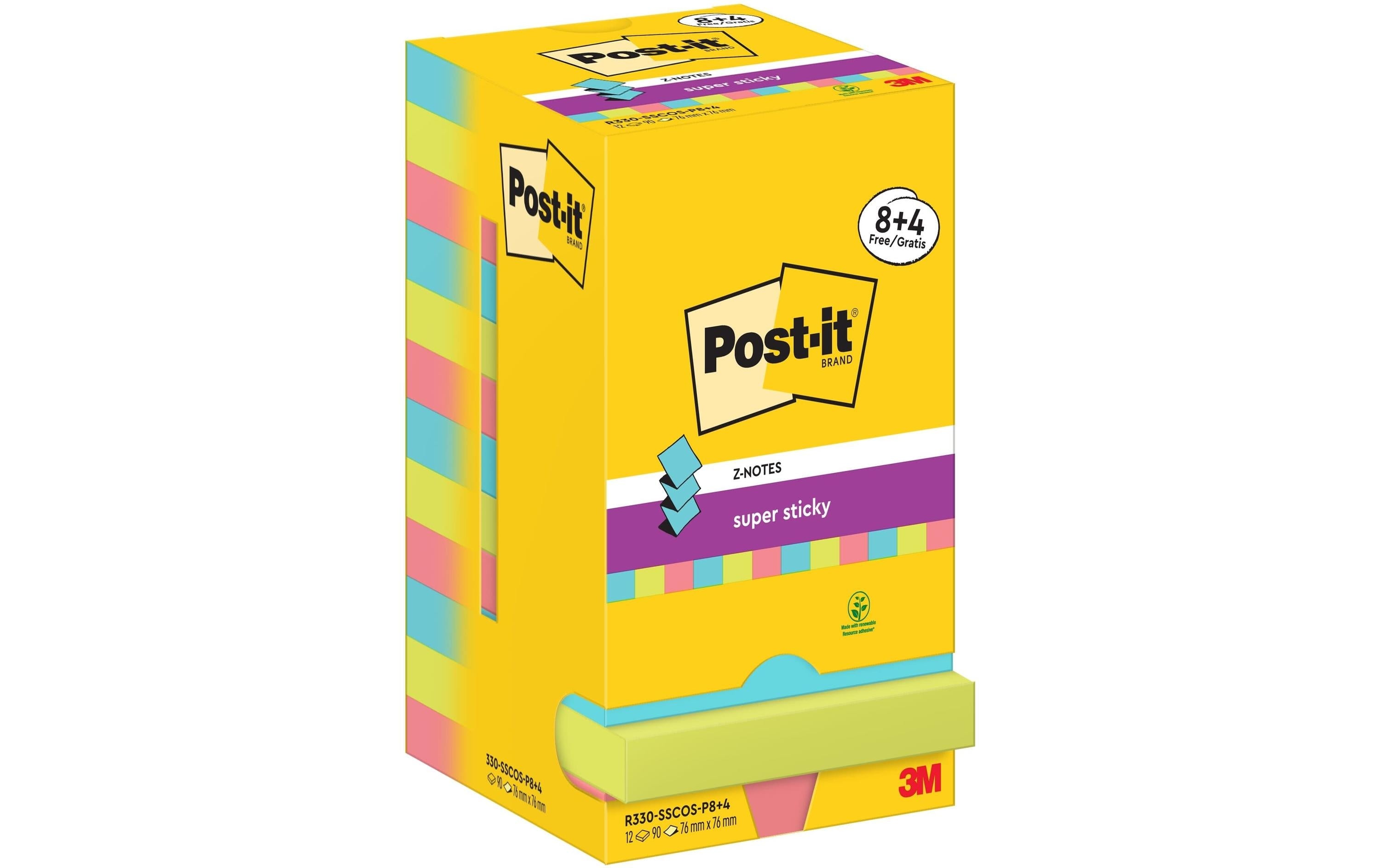 Post-it Notizzettel Super Sticky Z-Notes 76 x 76 mm, Cosmic