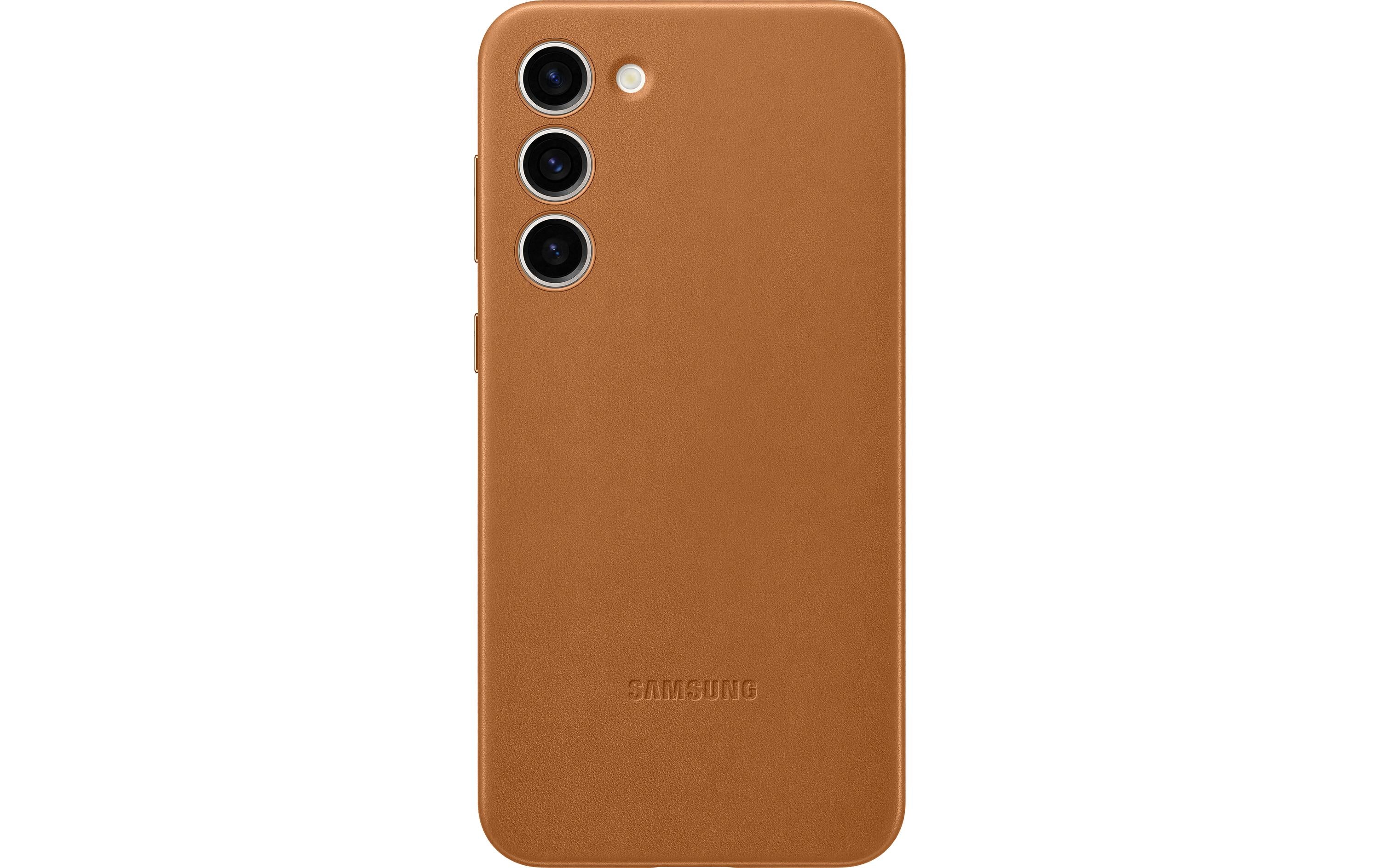 Samsung Back Cover Leather Galaxy S23+ Braun