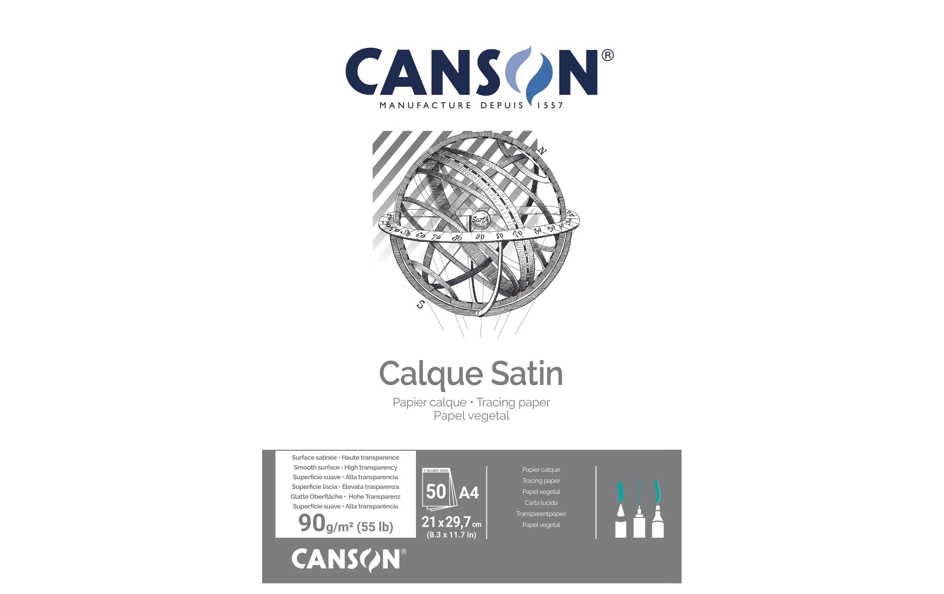 Canson Transparentpapier A4, 90 g/m², 50 Blatt