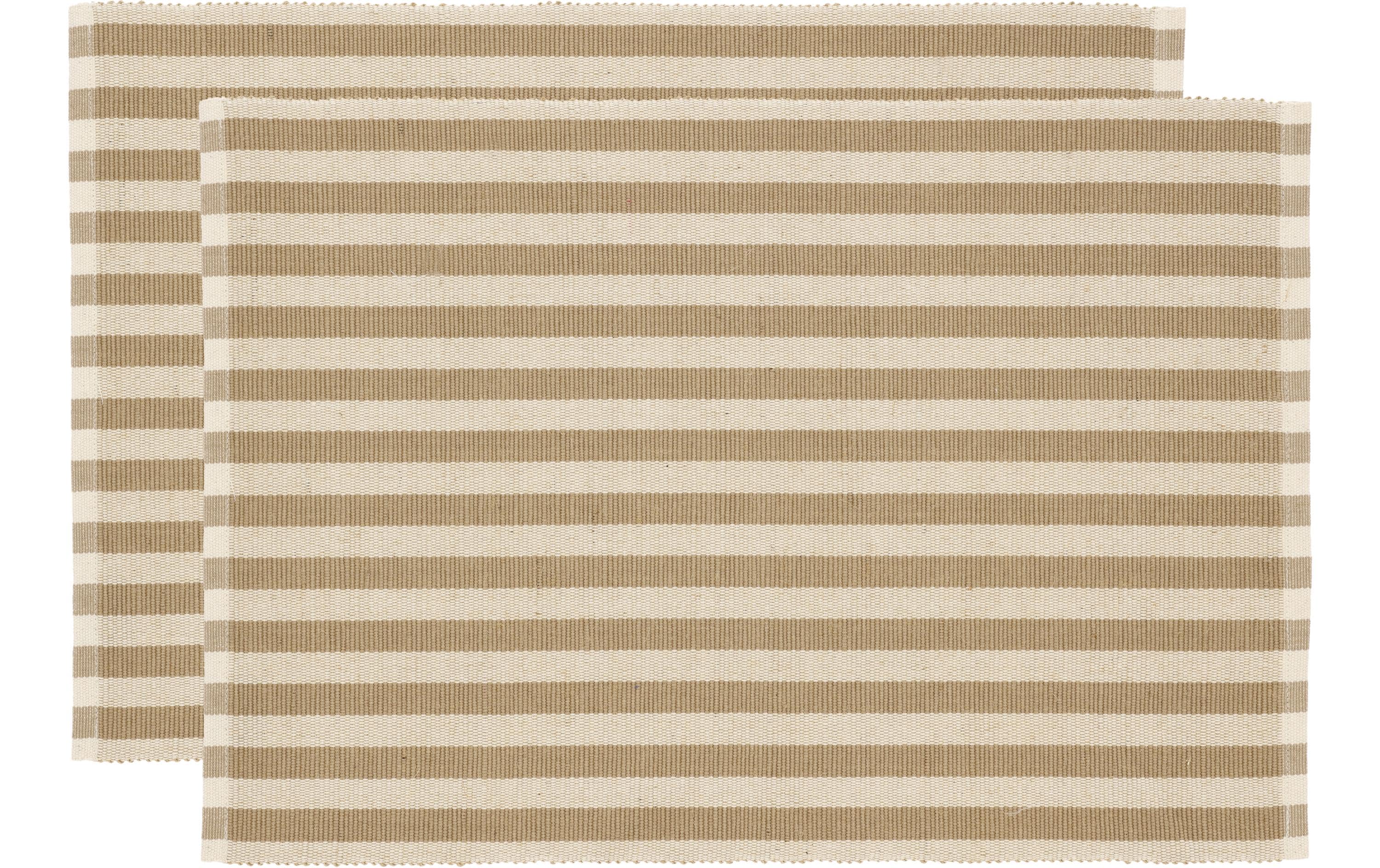 Södahl Tischset Statement Stripe 48 cm x 33 cm, 2 Stück, Beige