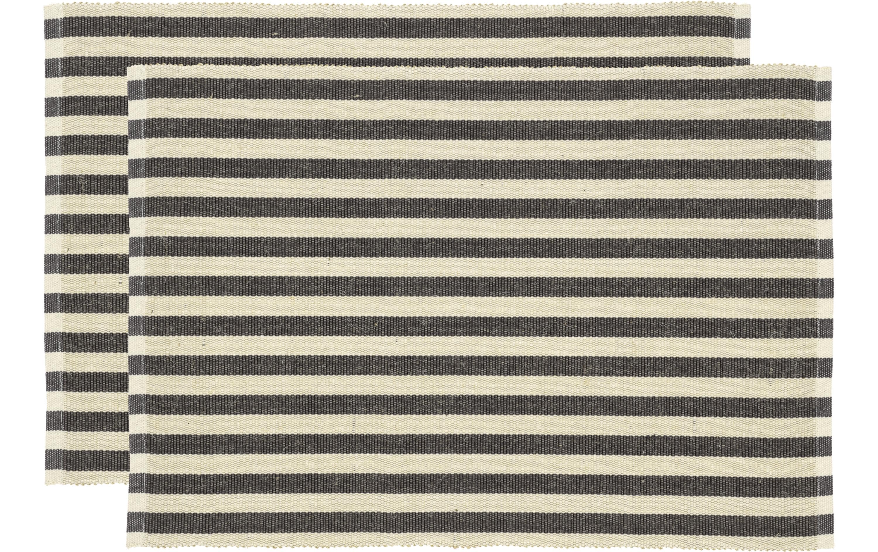 Södahl Tischset Statement Stripe 48 cm x 33 cm, Beige/Schwarz