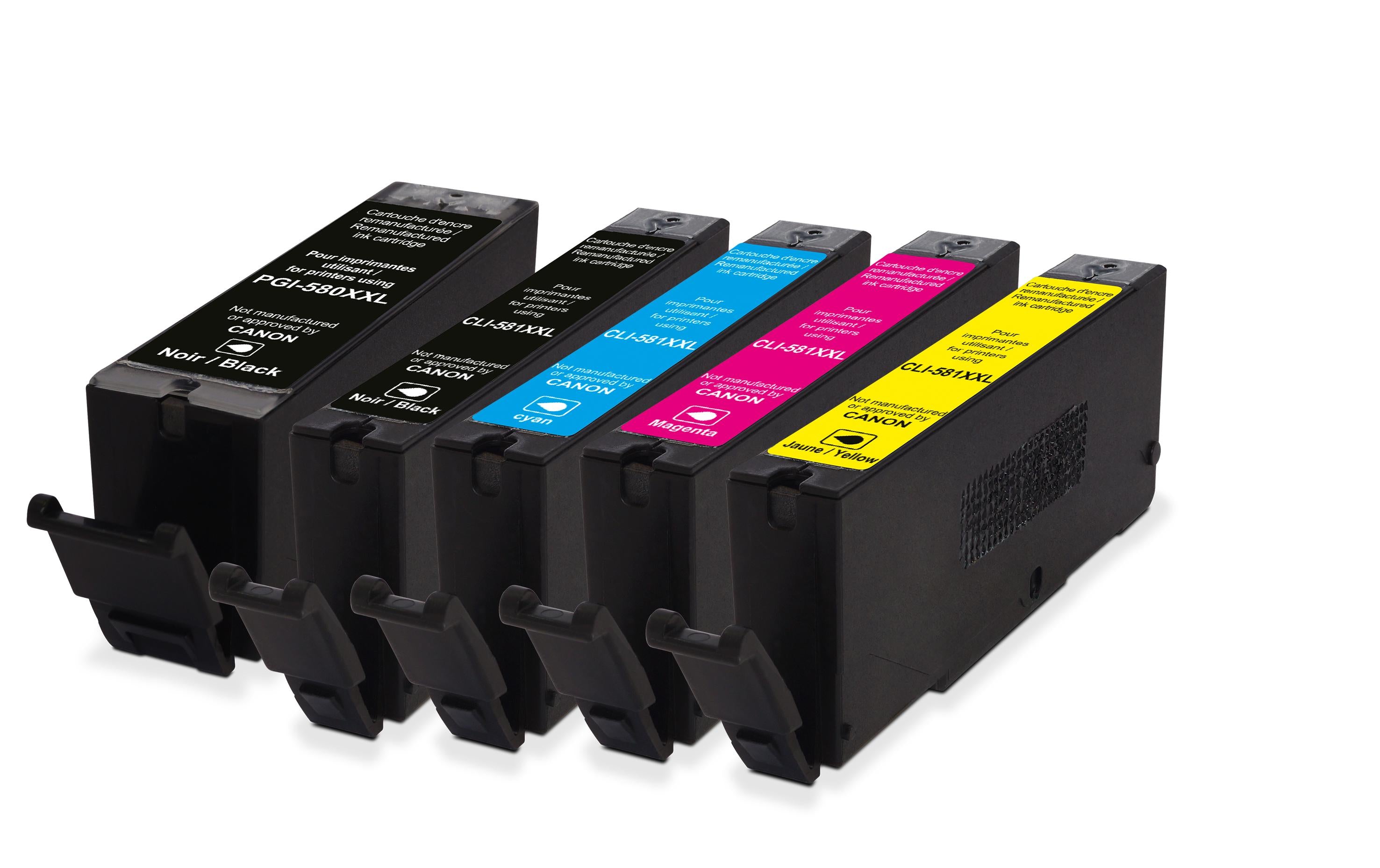 Generic Ink Tinte Canon PGI-580X XL Multipack PGBK, BK, C, M, Y