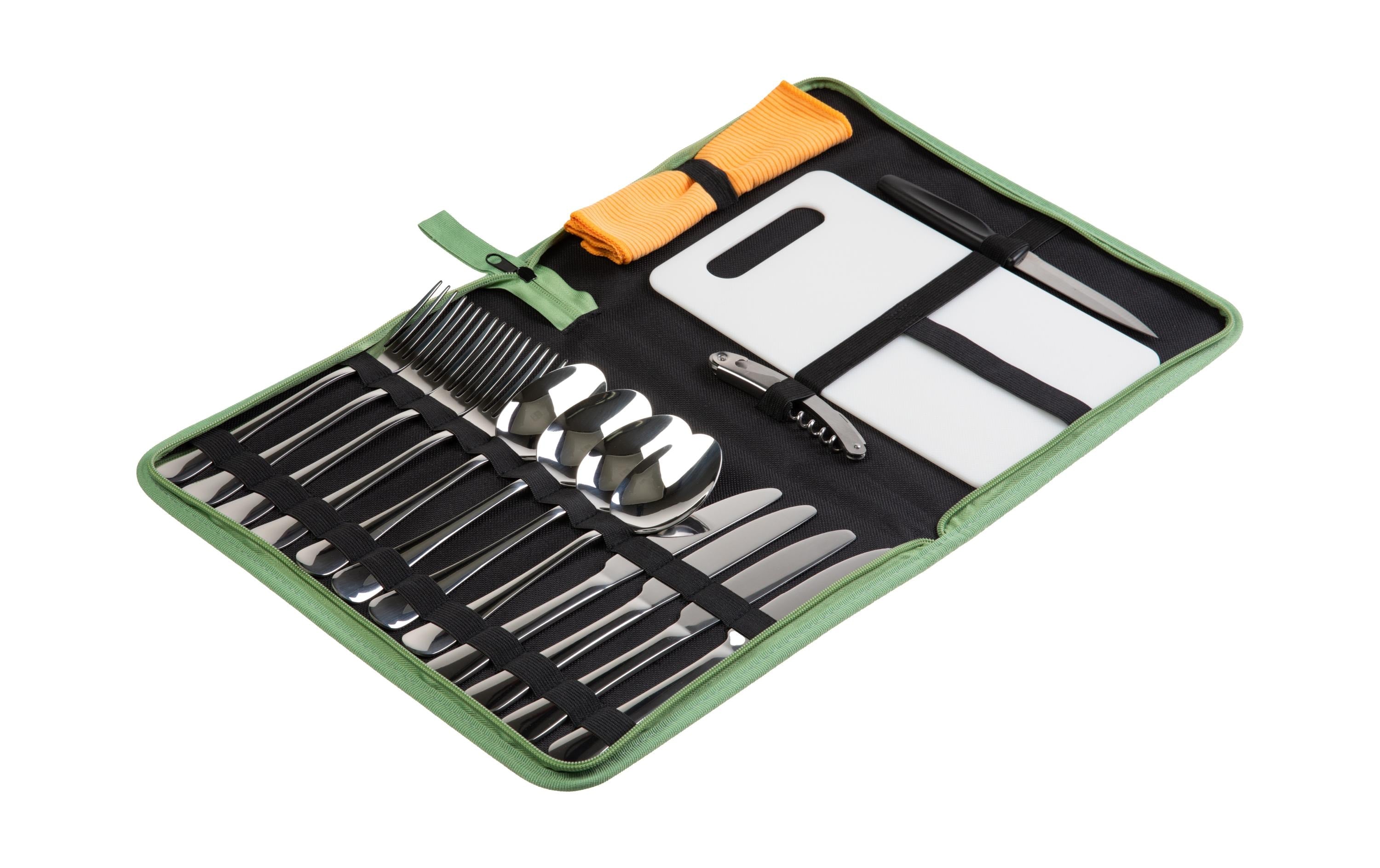 KOOR Outdoor-Besteck-Set 4 Personen, Grün