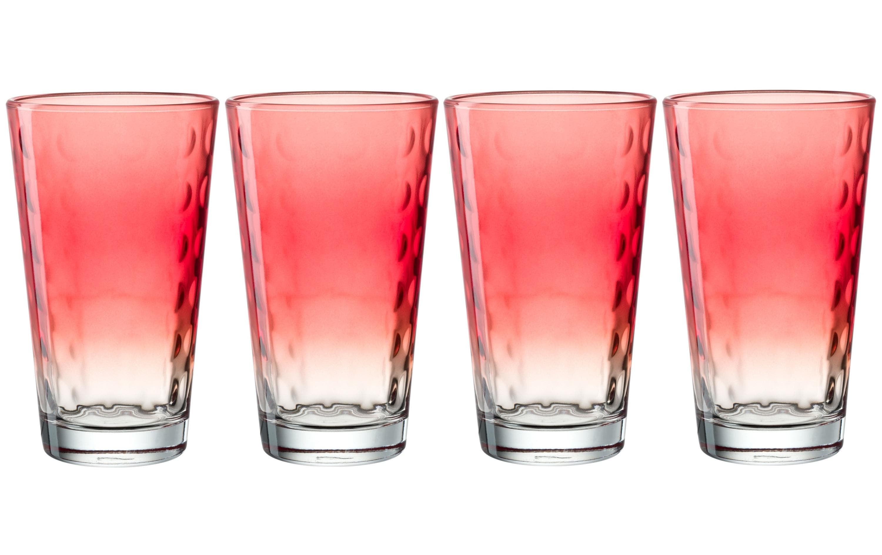 Leonardo Trinkbecher LD Optic XL 540 ml, 4 Stück, Rot