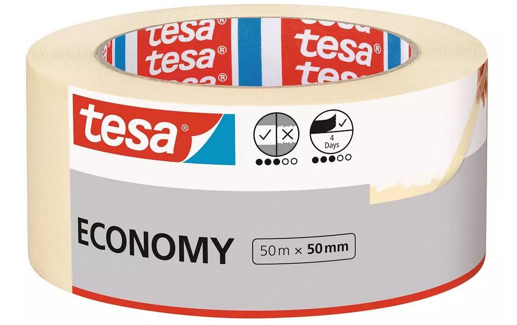 tesa Malerband -Set Economy, 50 mm x 50 m, 6 Rollen, Beige