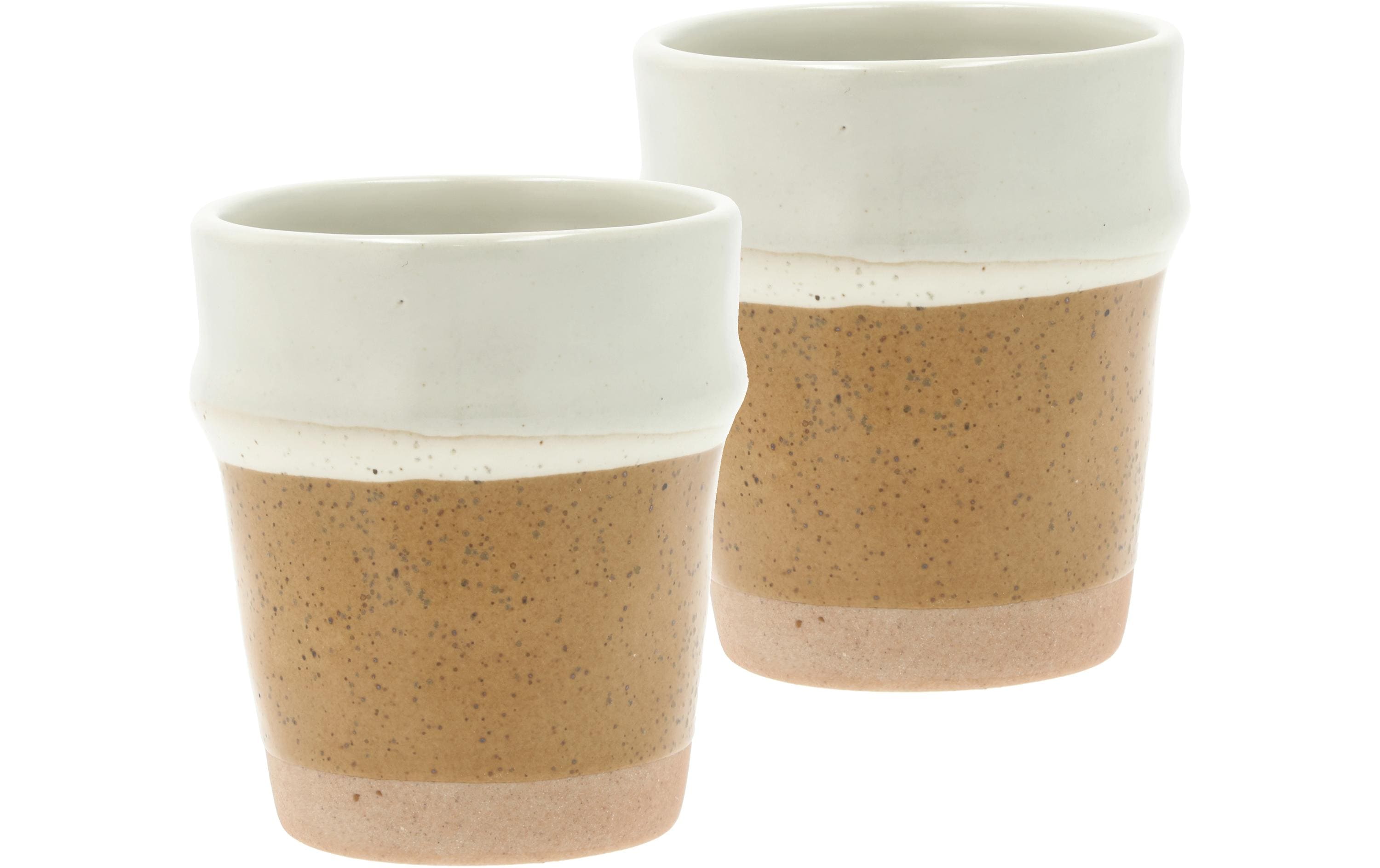 Villa Collection Espresso Becher Evig 100 ml, 2 Stück, Braun/Crème