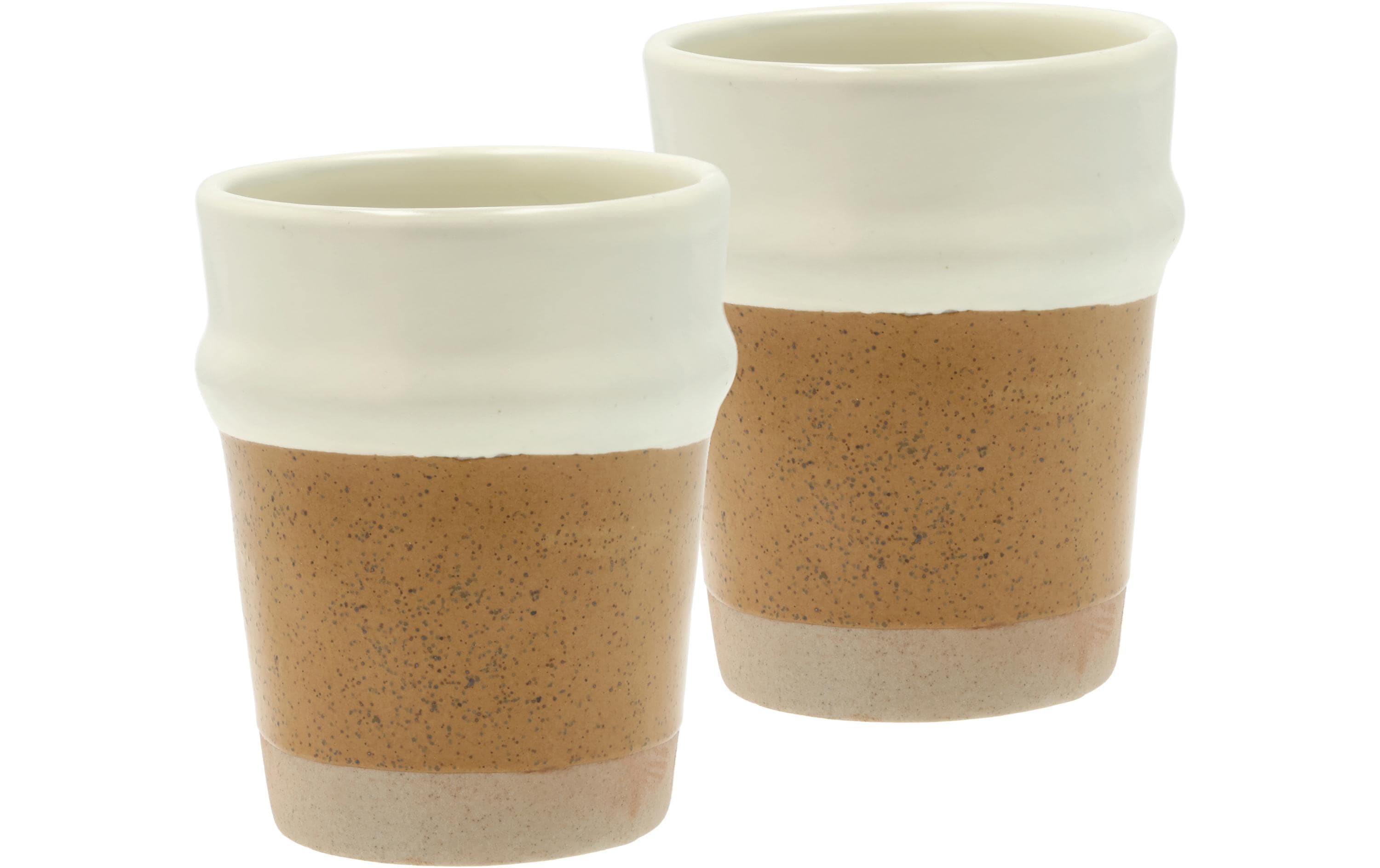 Villa Collection Kaffeebecher Evig 350 ml, 2 Stück, Braun/Crème