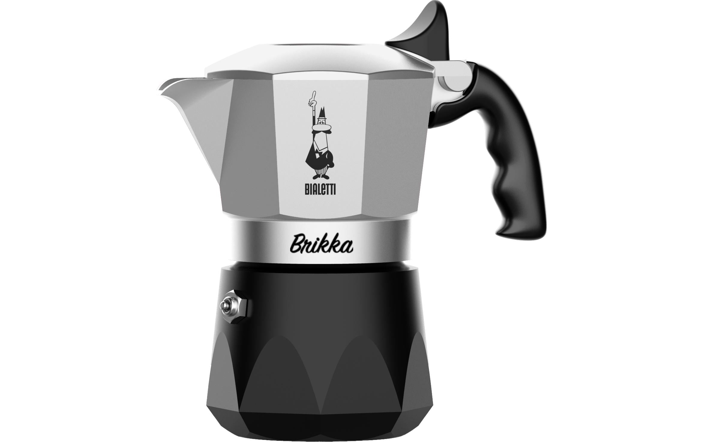 Bialetti Espressokocher New Brikka für 2 Tassen, Silber