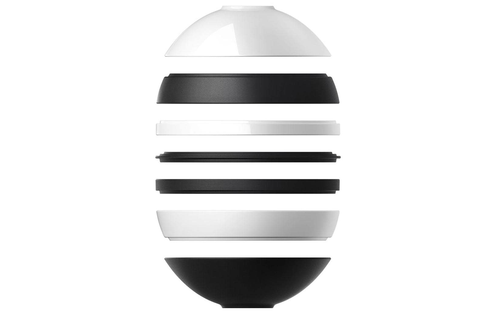 Villeroy & Boch Speise-Service Iconic La Boule 7 Stück, Schwarz/Weiss