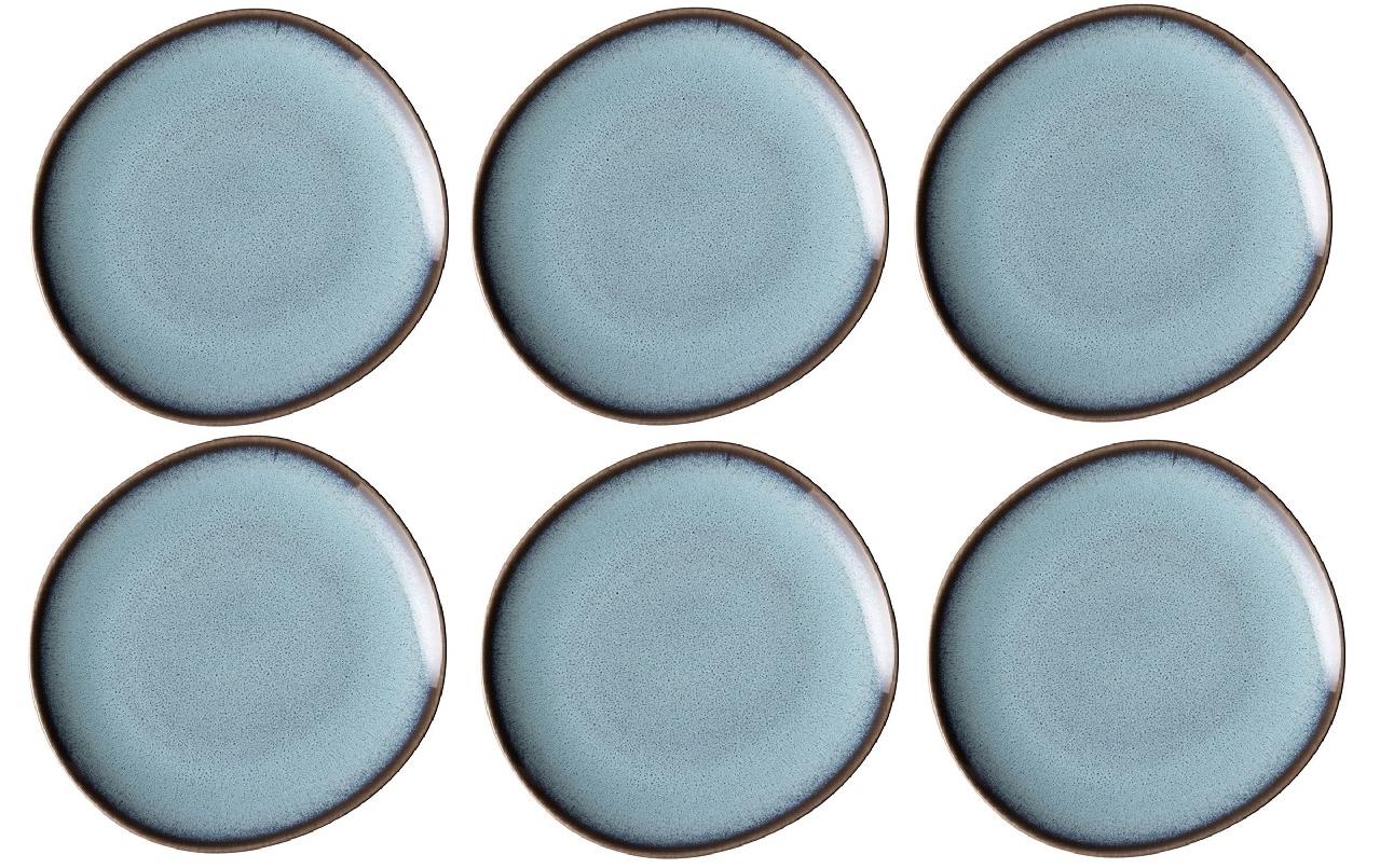 Villeroy & Boch Frühstücks- & Dessertteller Lave Ø 17 cm, 6 Stück, Hellblau