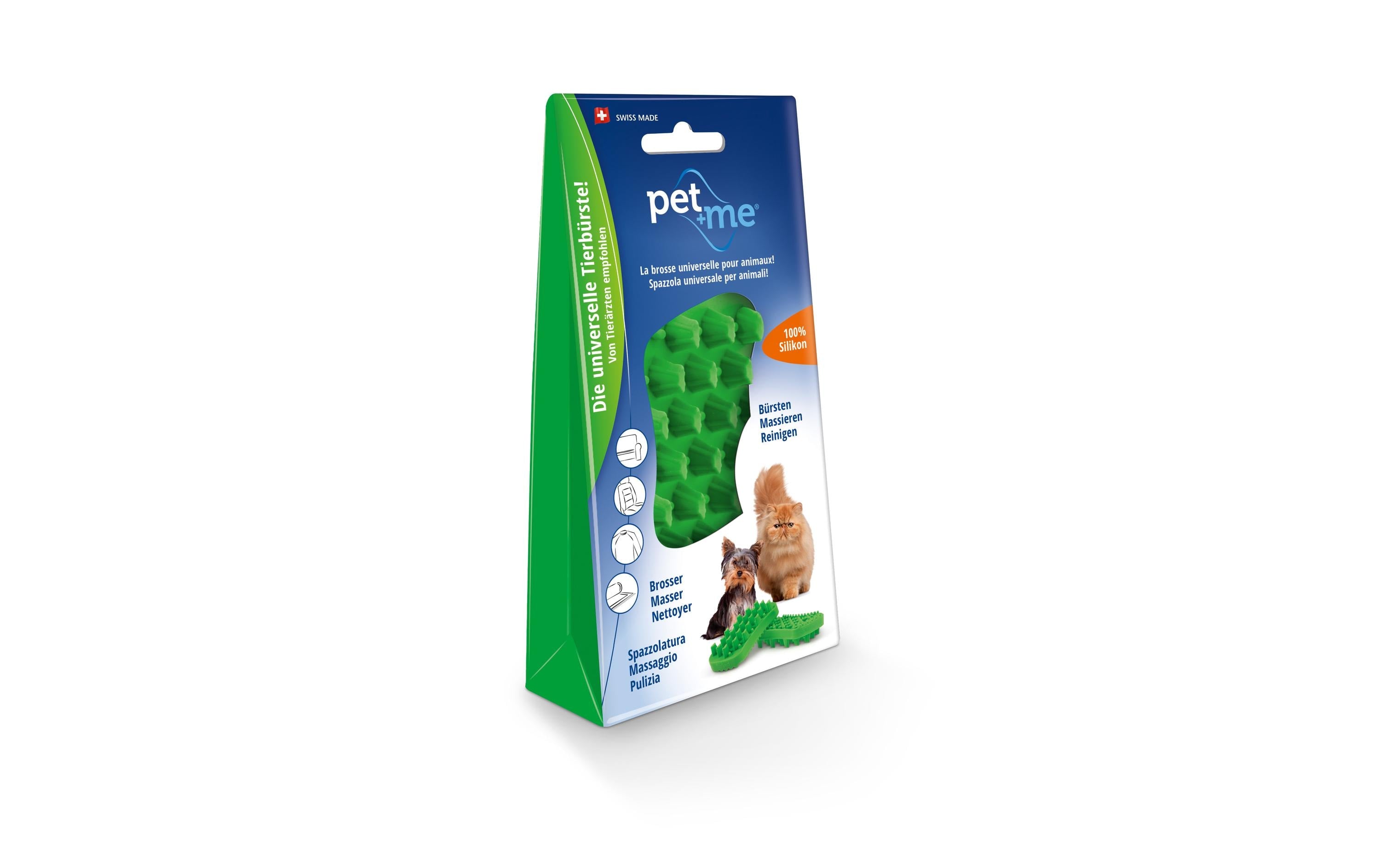Pet+me Pflegebürste Soft, Grün