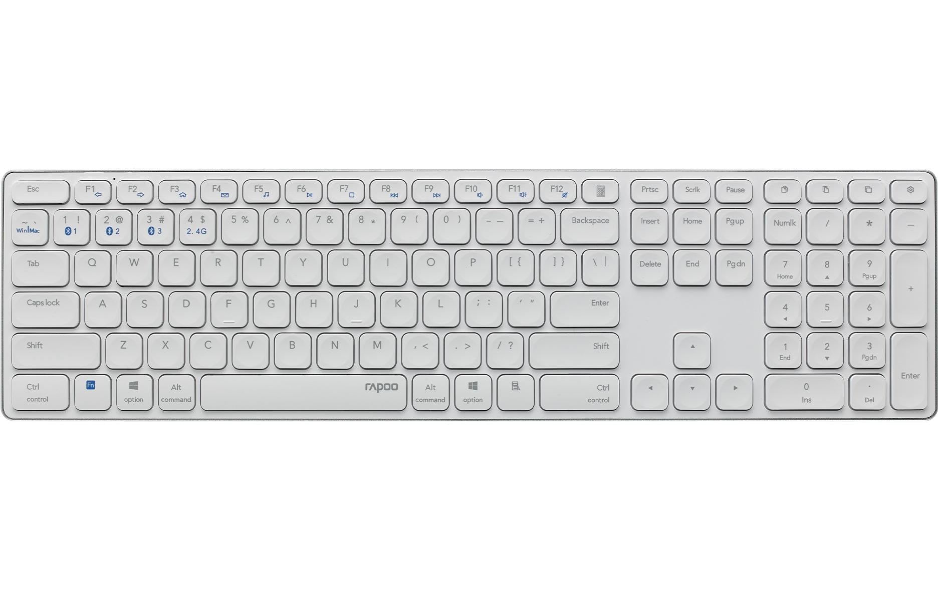 Rapoo Tastatur E9800M ultraslim Weiss